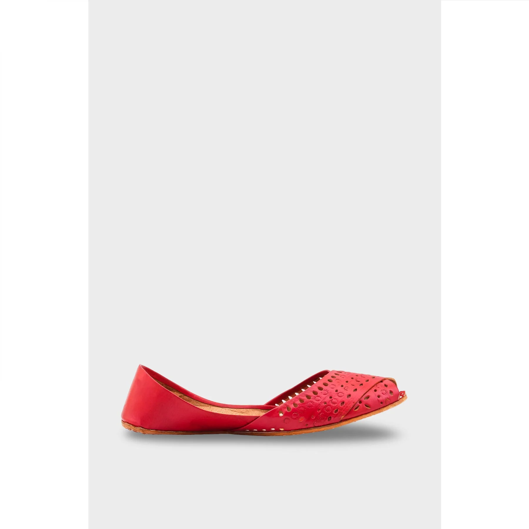 Red Leather Khussa EC8639 - Image 2