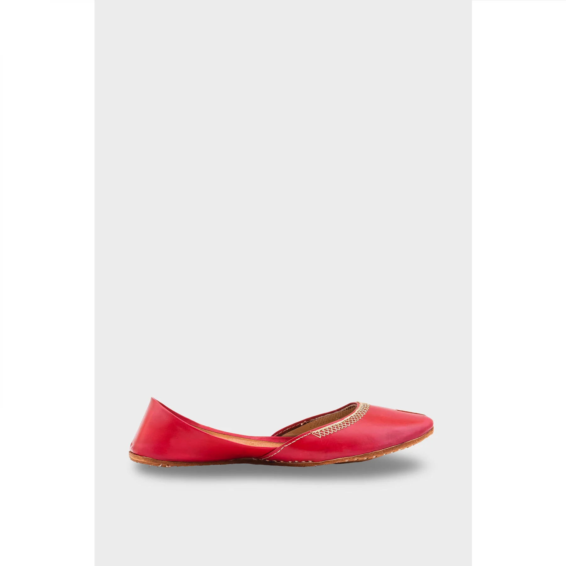 Red Leather Khussa EC8657 - Image 2