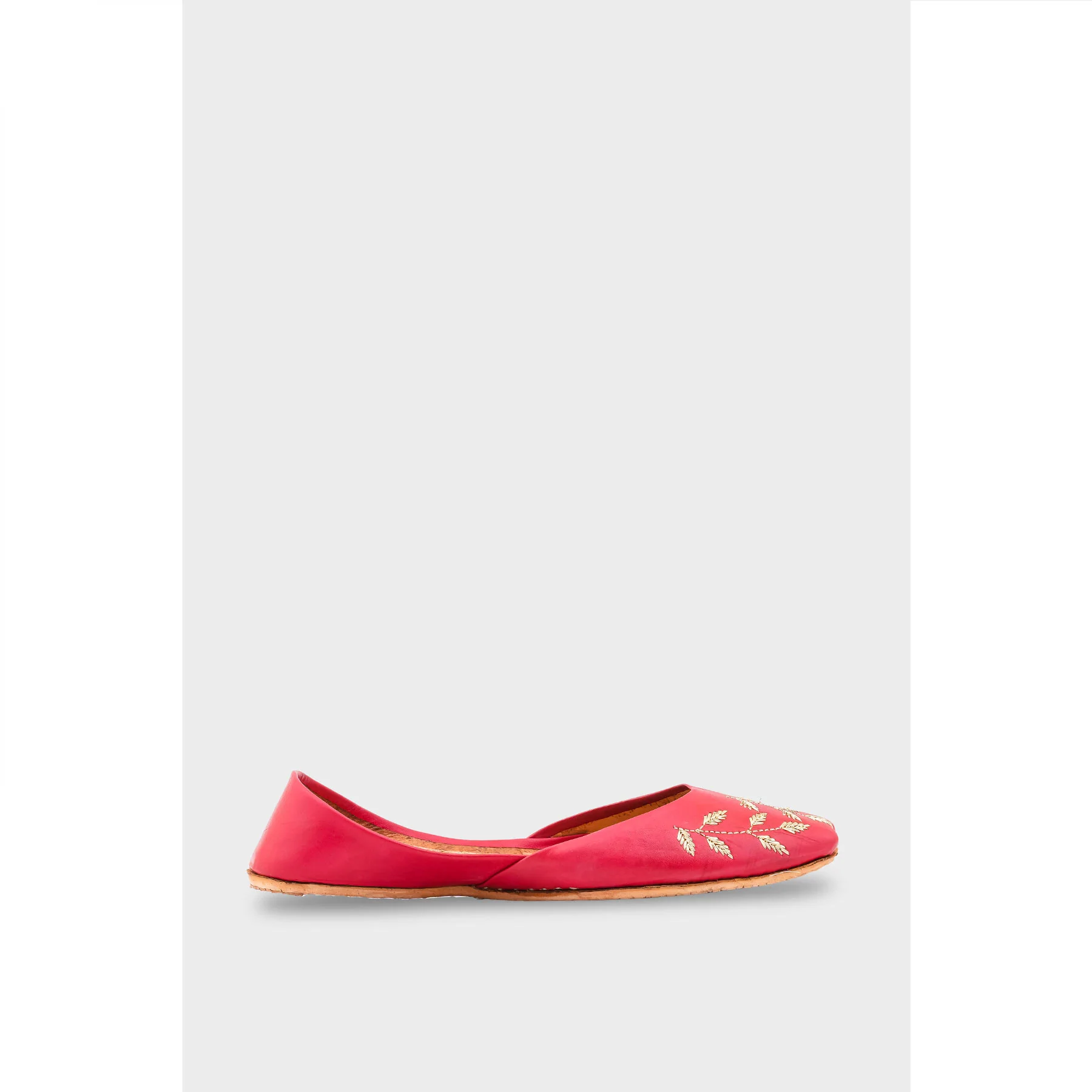 Red Leather Khussa EC8659 - Image 2