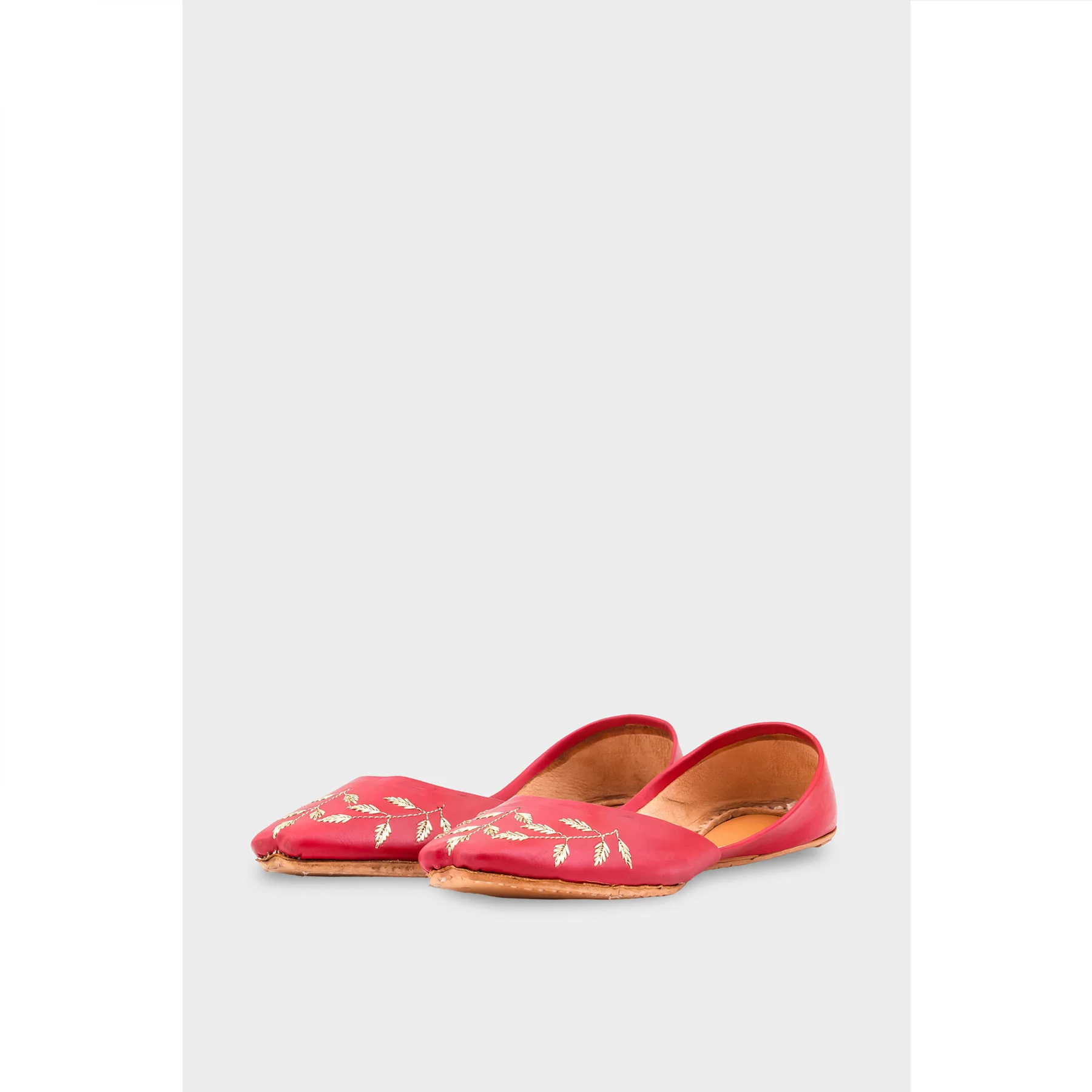Red Leather Khussa EC8659 - Image 3