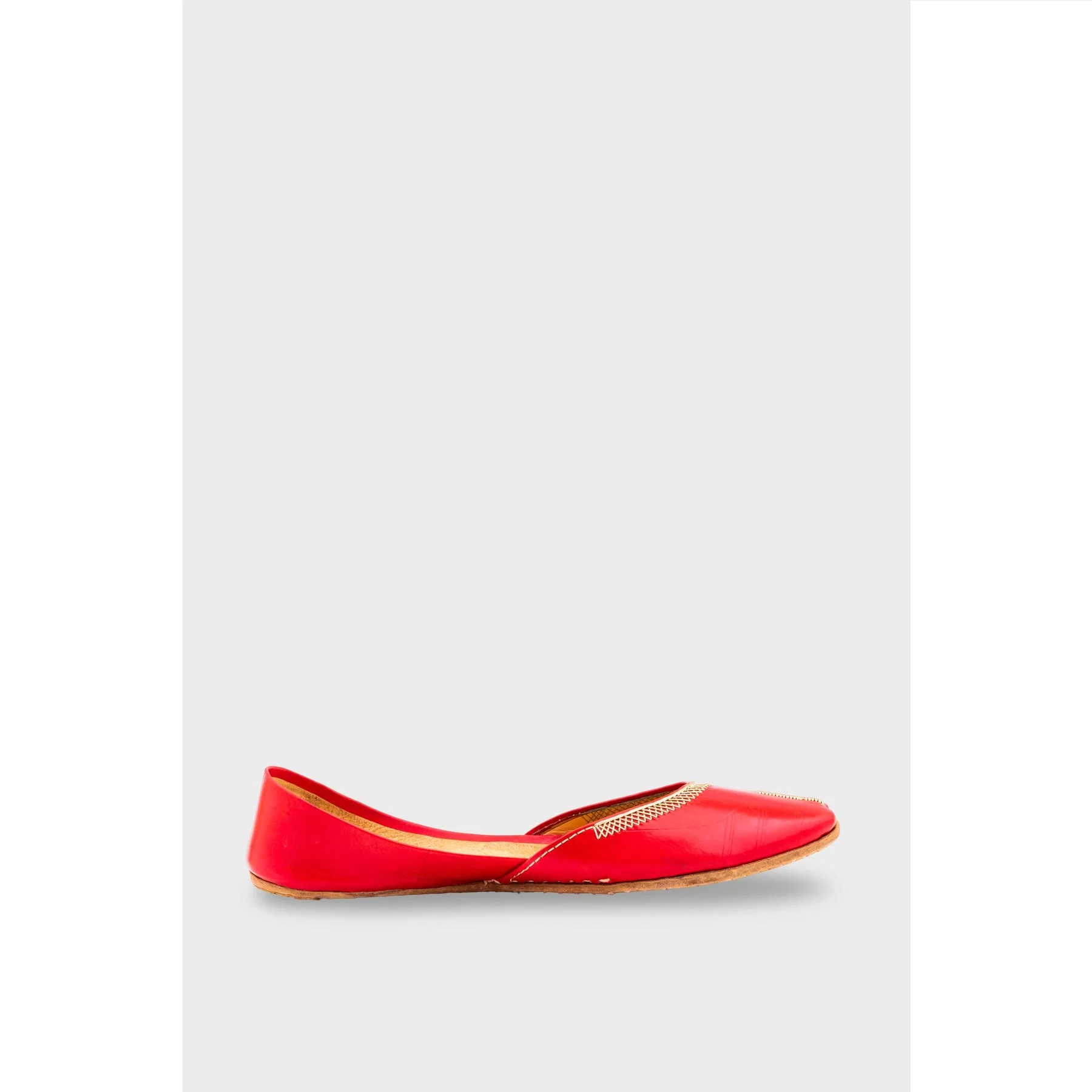 Red Leather Khussa EC8667 - Image 2