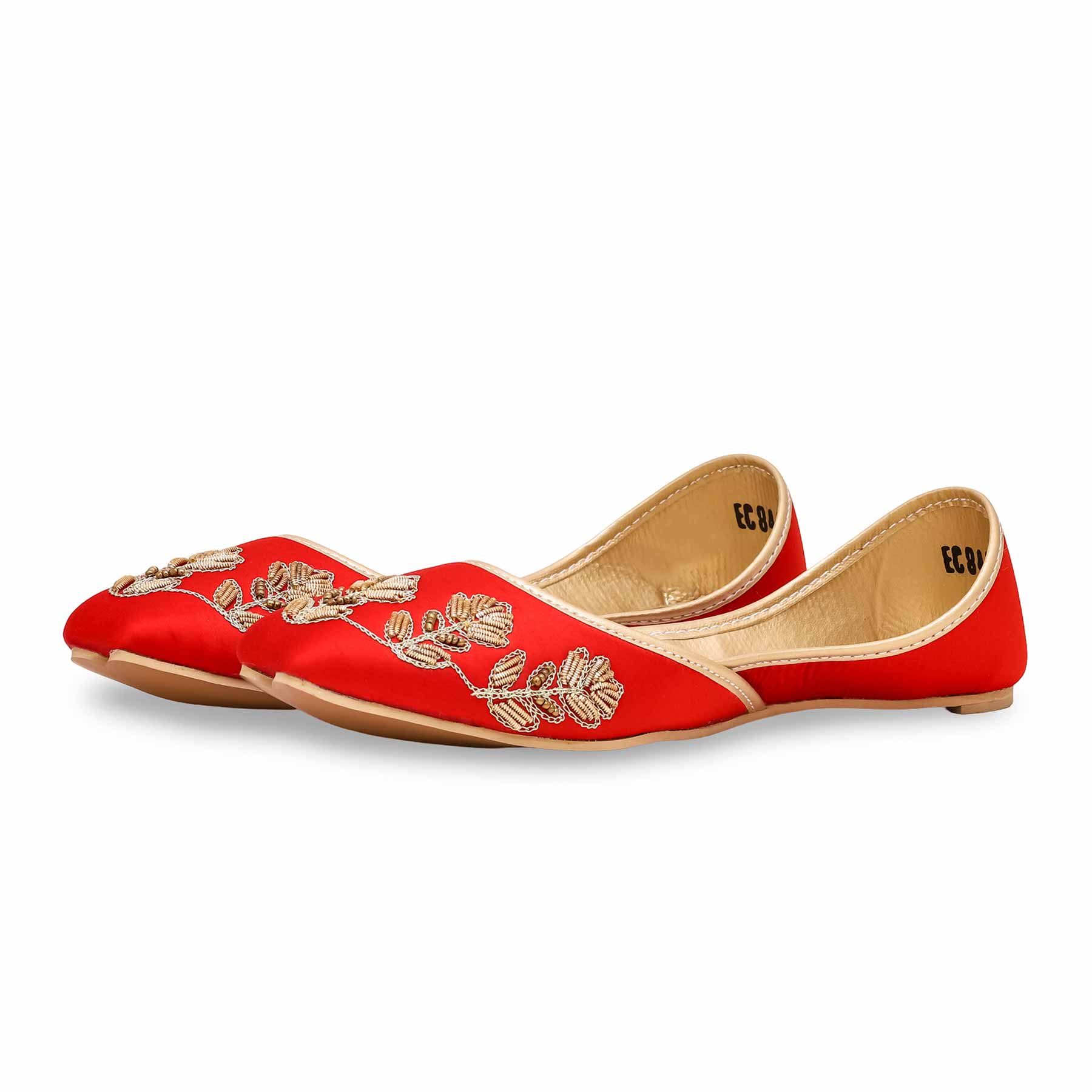Women's Red Fancy Khussa EC8498 - Image 3