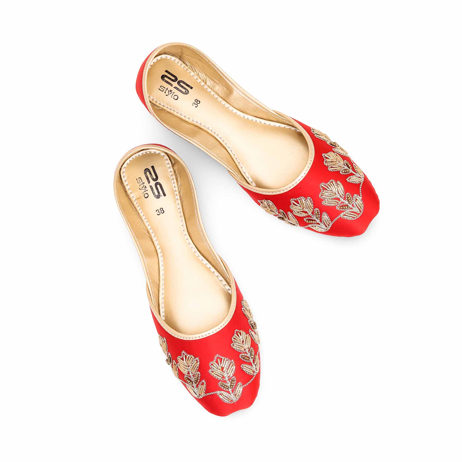 Women's Red Fancy Khussa EC8498 - Image 5