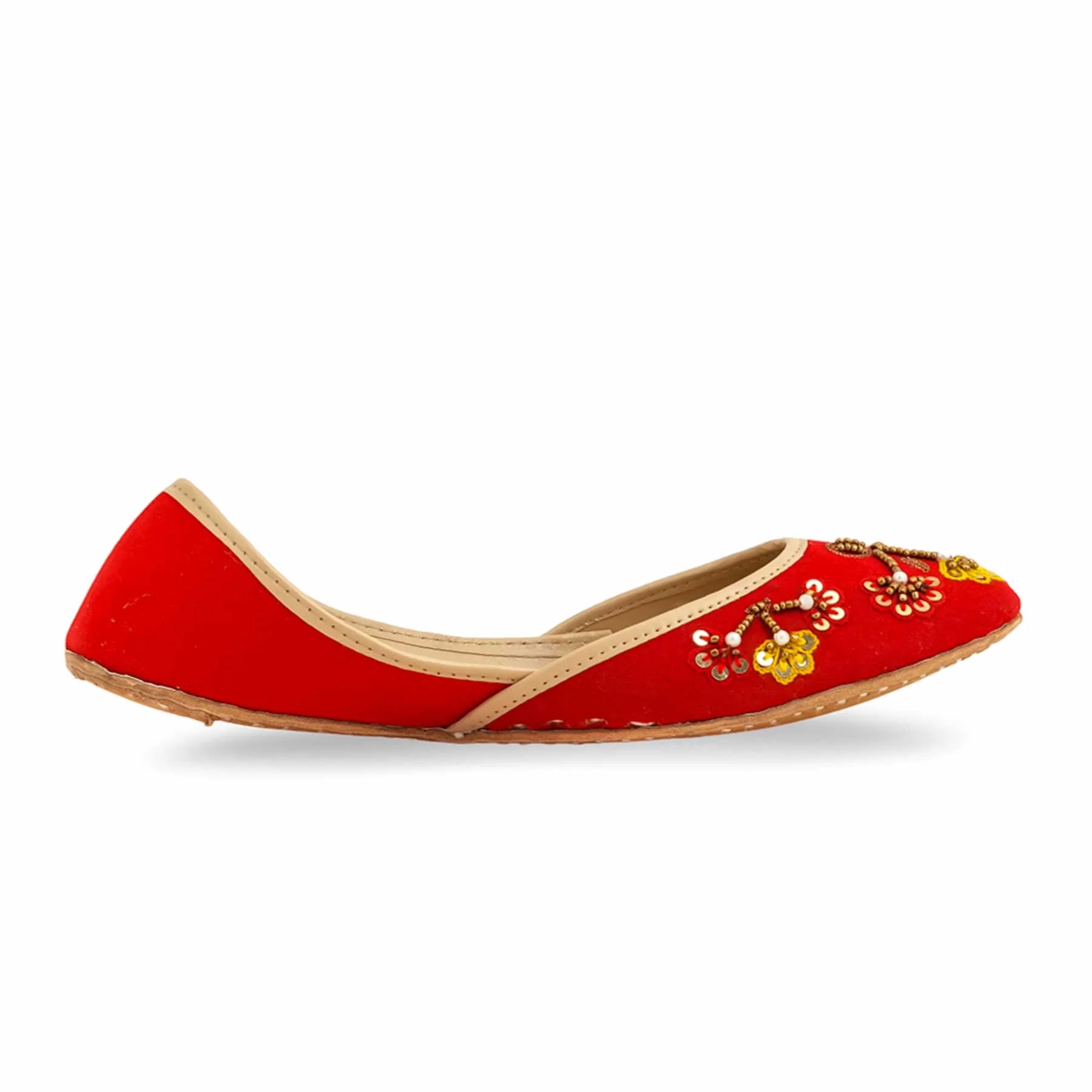 Red Fancy Khussa For Women EC8559 - Image 2