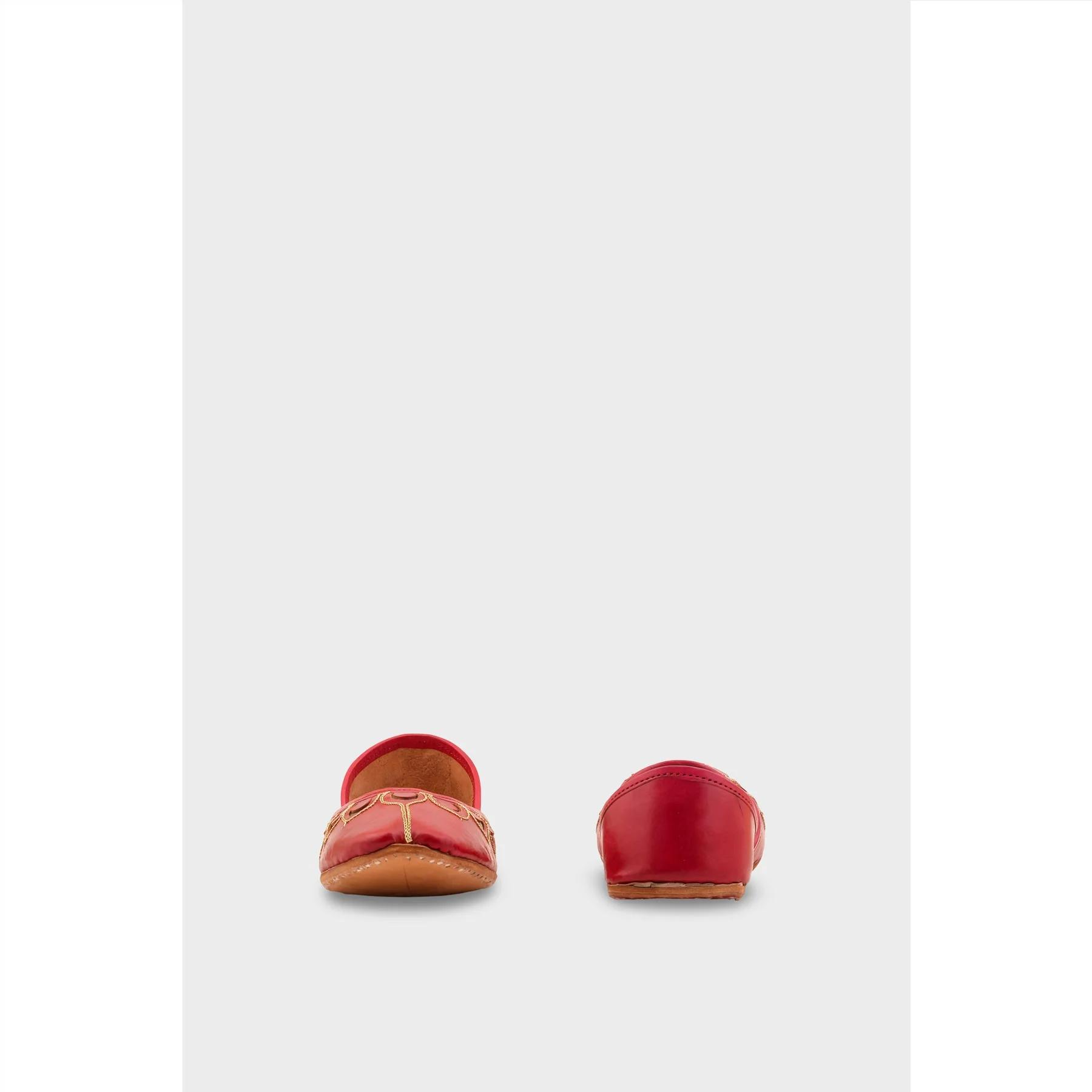Red Leather Khussa For Women EC8711 - Image 4