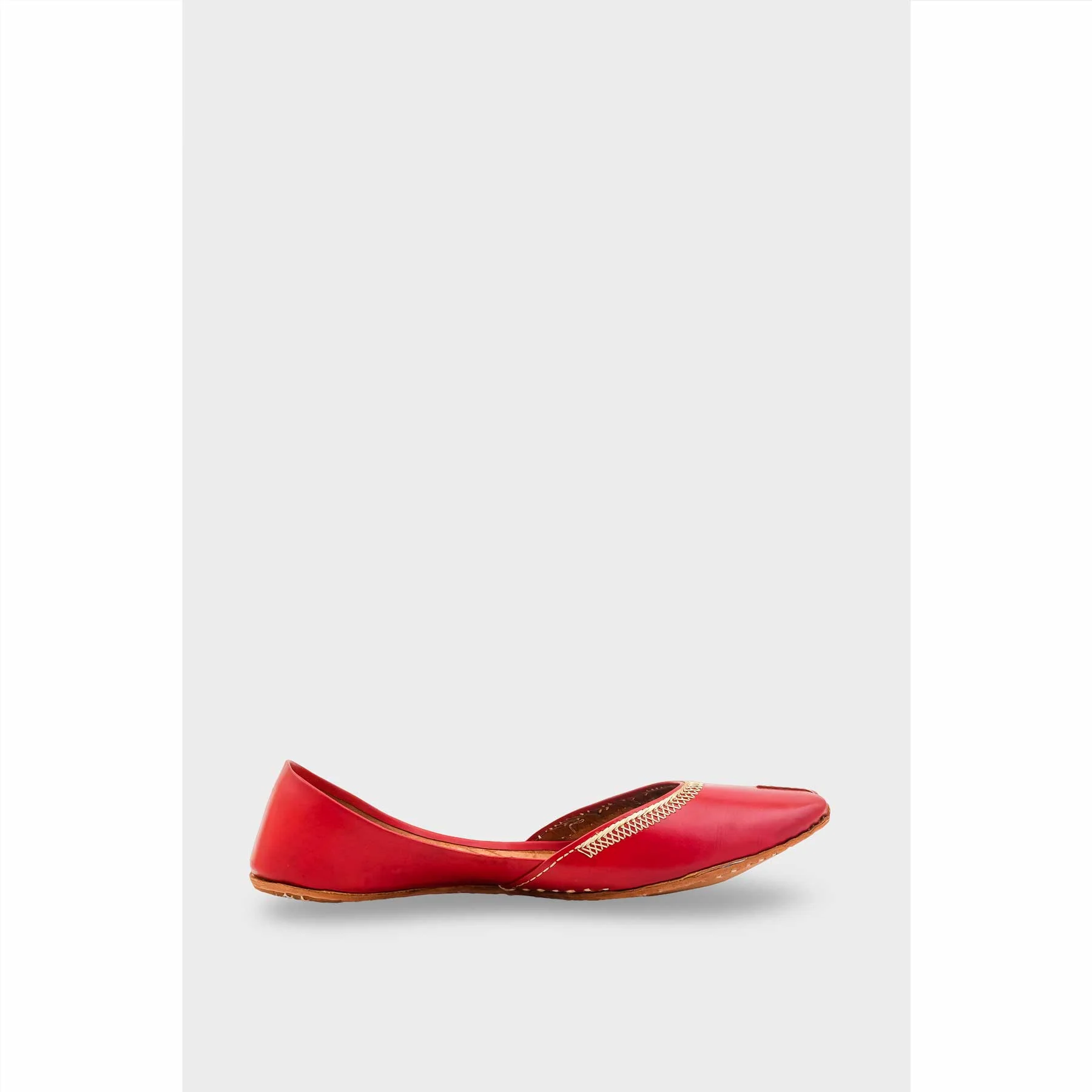 Red Leather Khussa For Women EC8712 - Image 2