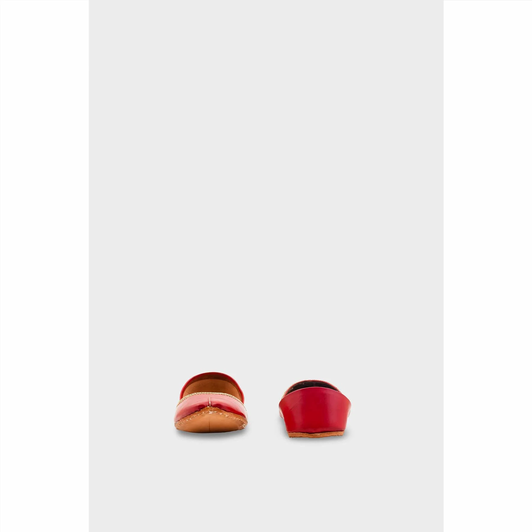Red Leather Khussa For Women EC8712 - Image 4