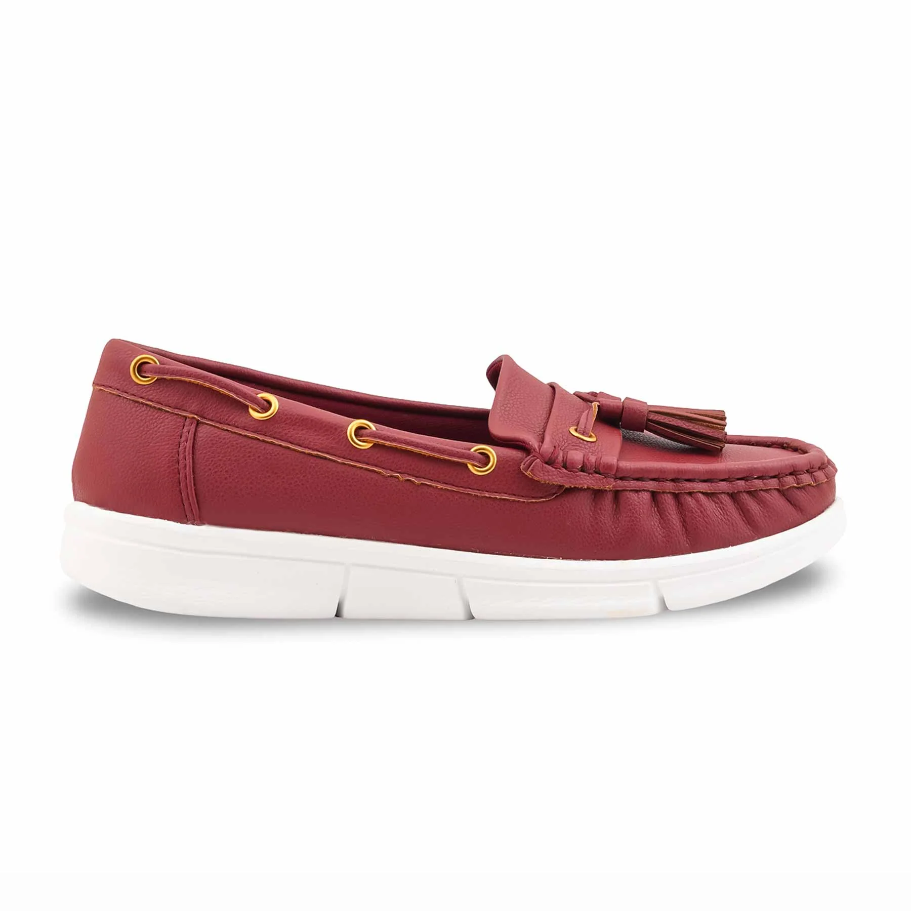 Red Moccasin For Ladies WN4581 - Image 2