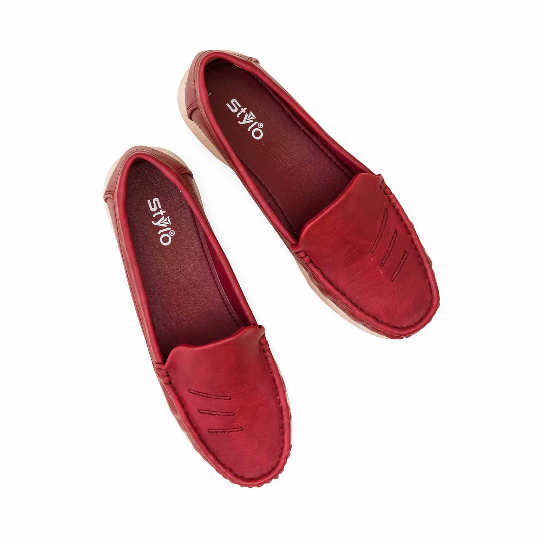 Red Moccasin For Women WNS009 - Image 5