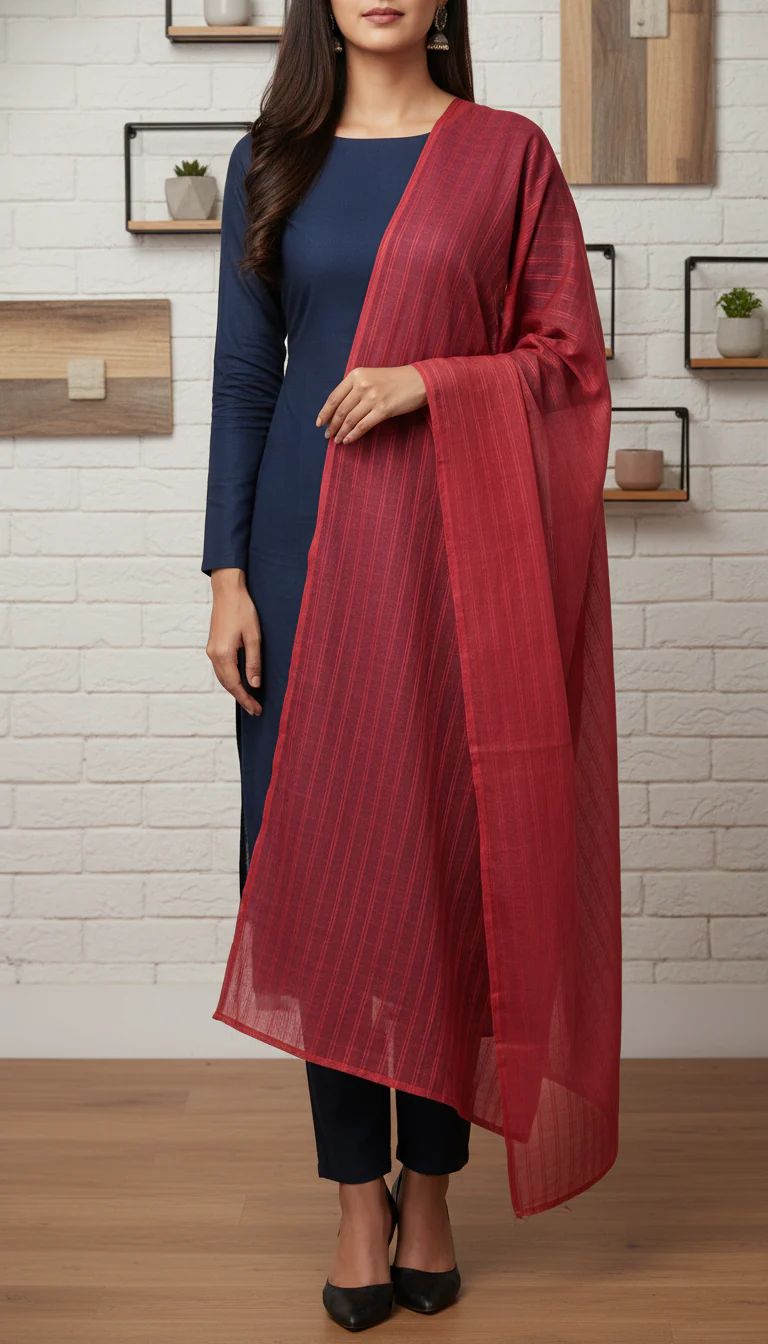 Red Summer Stole PD6107 - Image 2