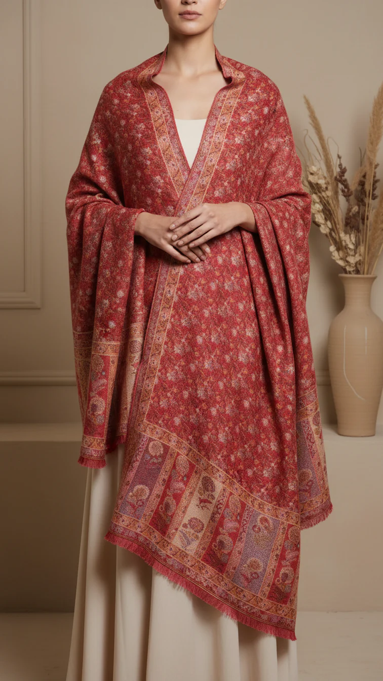Red Winter Stole PW5744