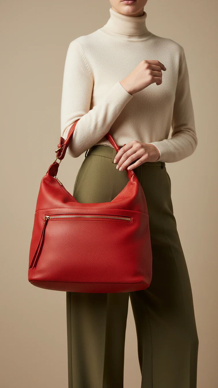 Red Women Formal Shoulder Bag P36359