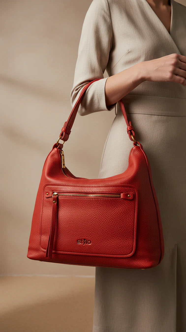 Red Women Formal Shoulder Bag P36361