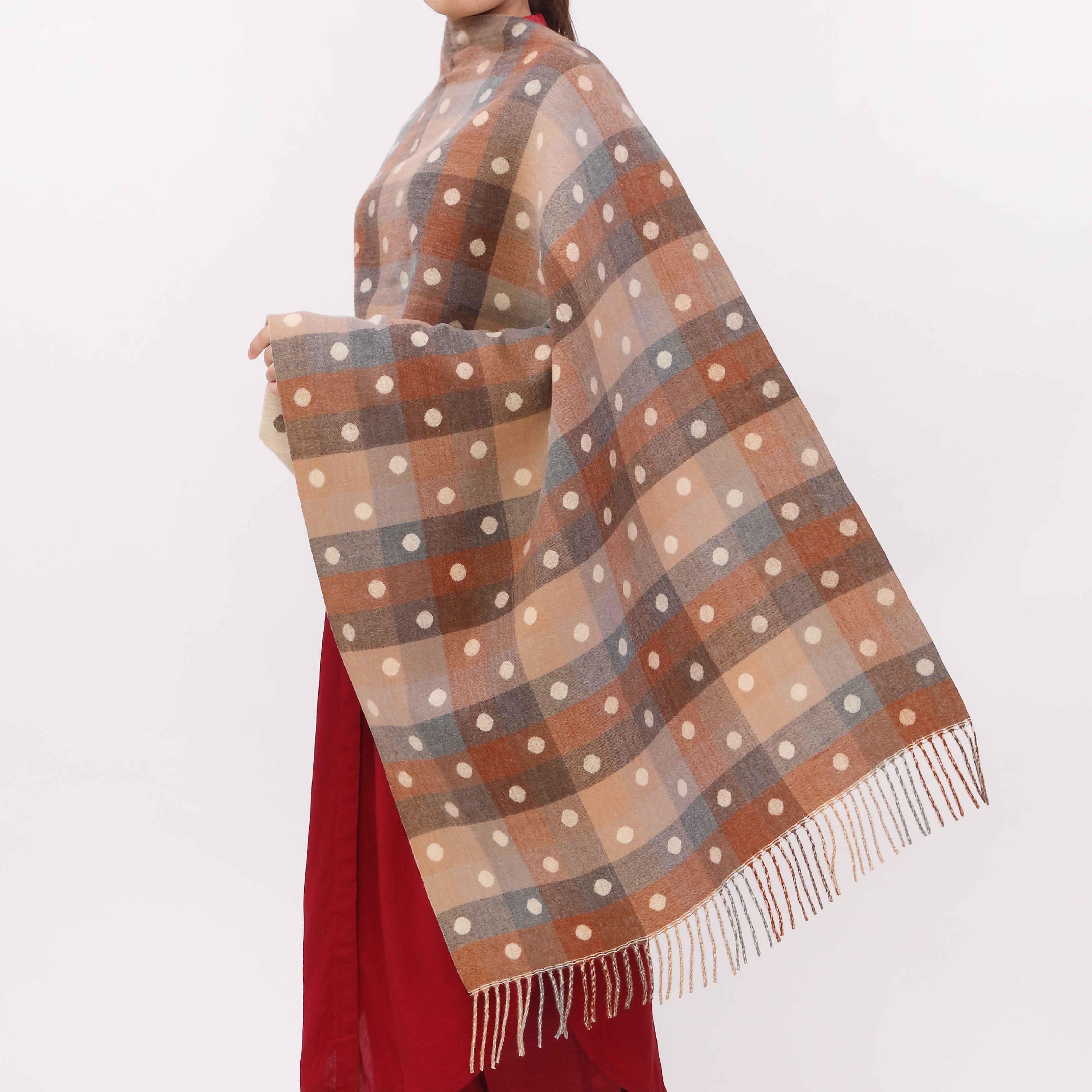 Rust Double Side Wearing Stole PW5811 - Image 3