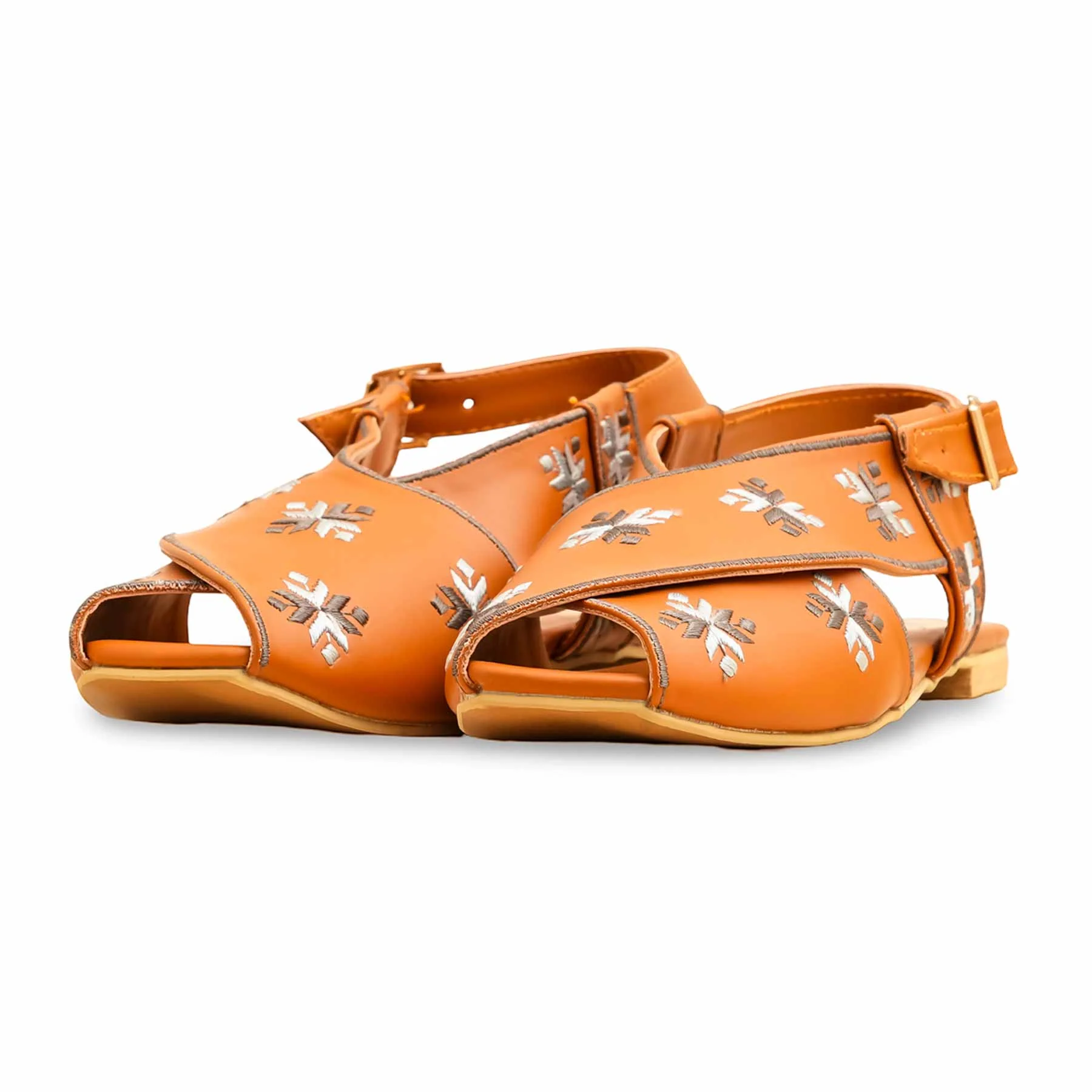 Rust Formal Peshawari Chappal EC3190 - Image 3