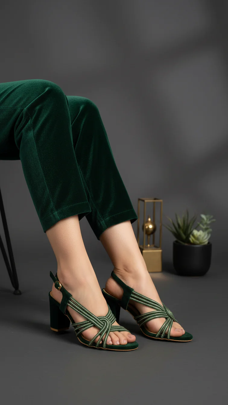 Seagreen Fancy Sandal For Women FN6082