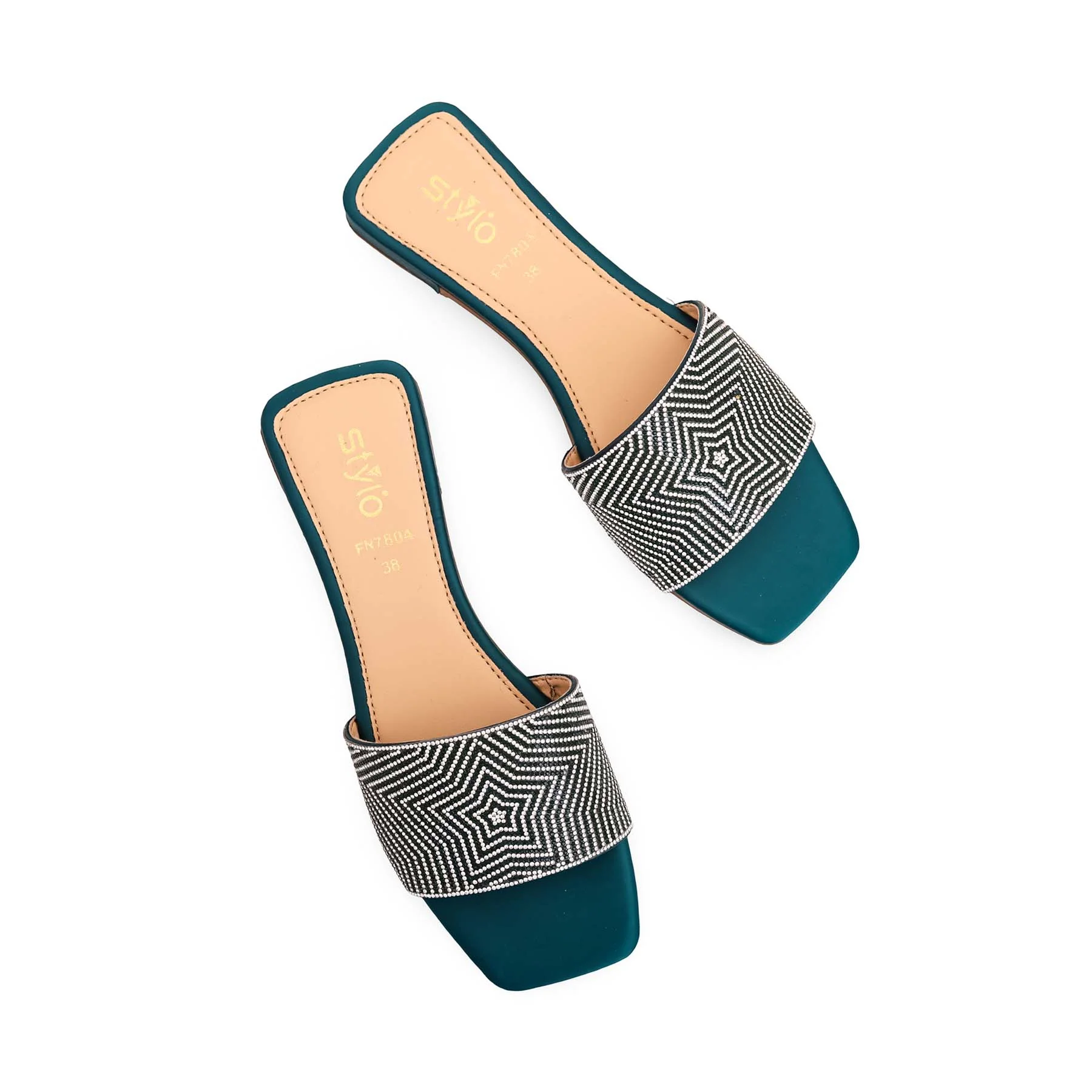 Seagreen Fancy Slipper FN7804 - Image 4