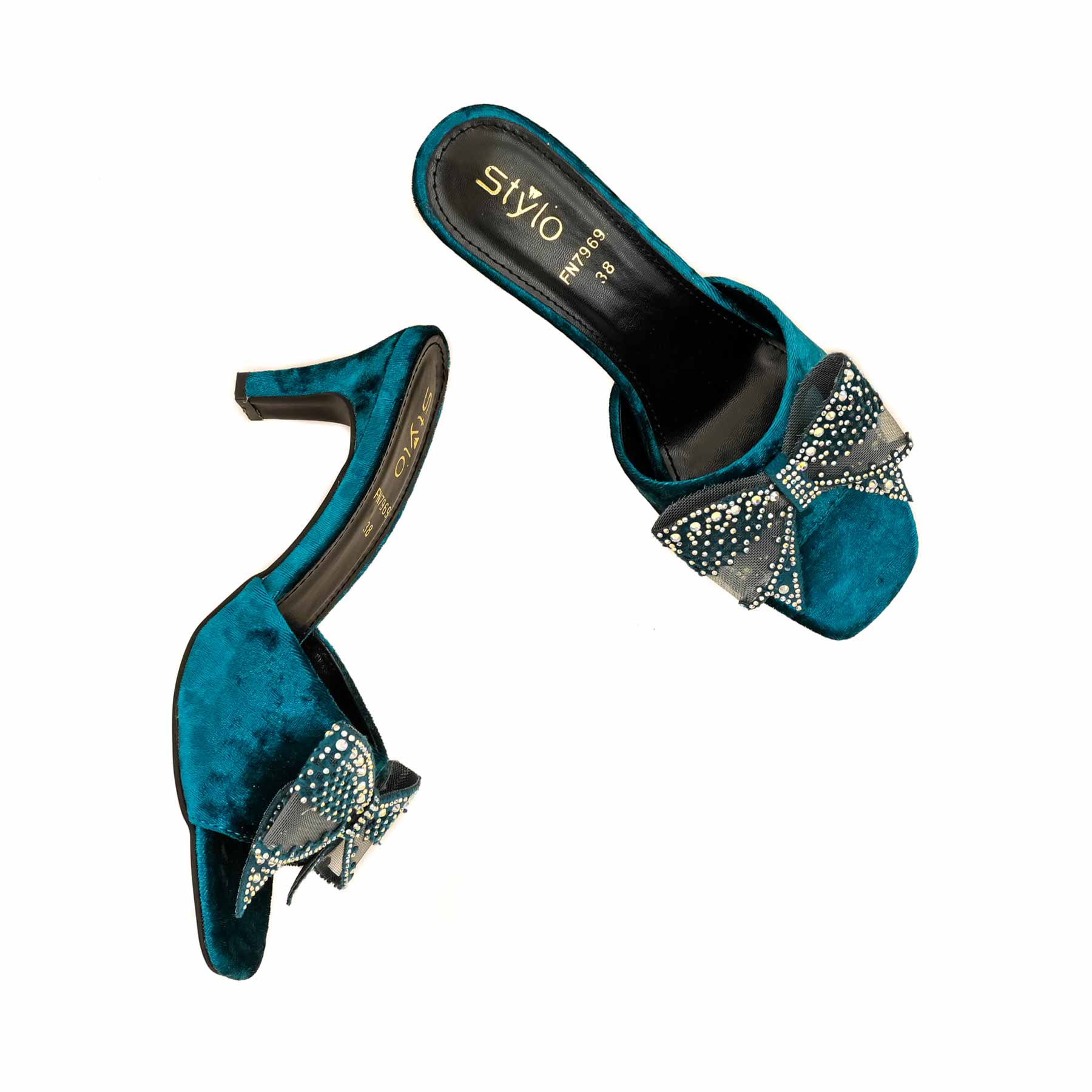 Seagreen Fancy Slipper For Women FN7969 - Image 5