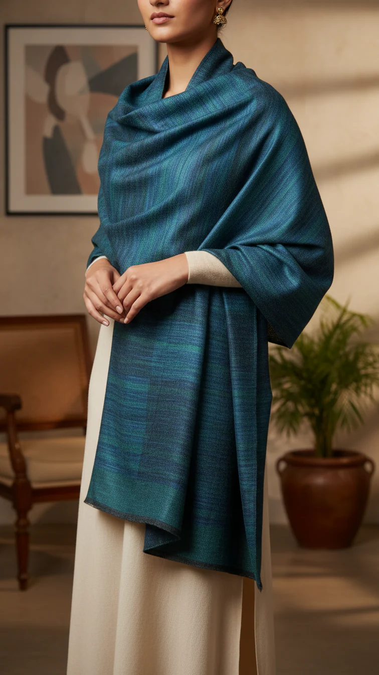 Seagreen Winter Cape shawl PW5911 - Image 2