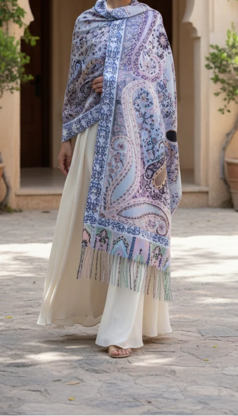 Seagreen Winter Stole PN5188 - Image 2