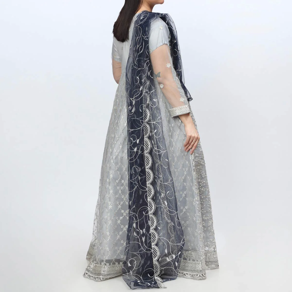 3PC- Embellished Net Suit PF3044 - Image 3