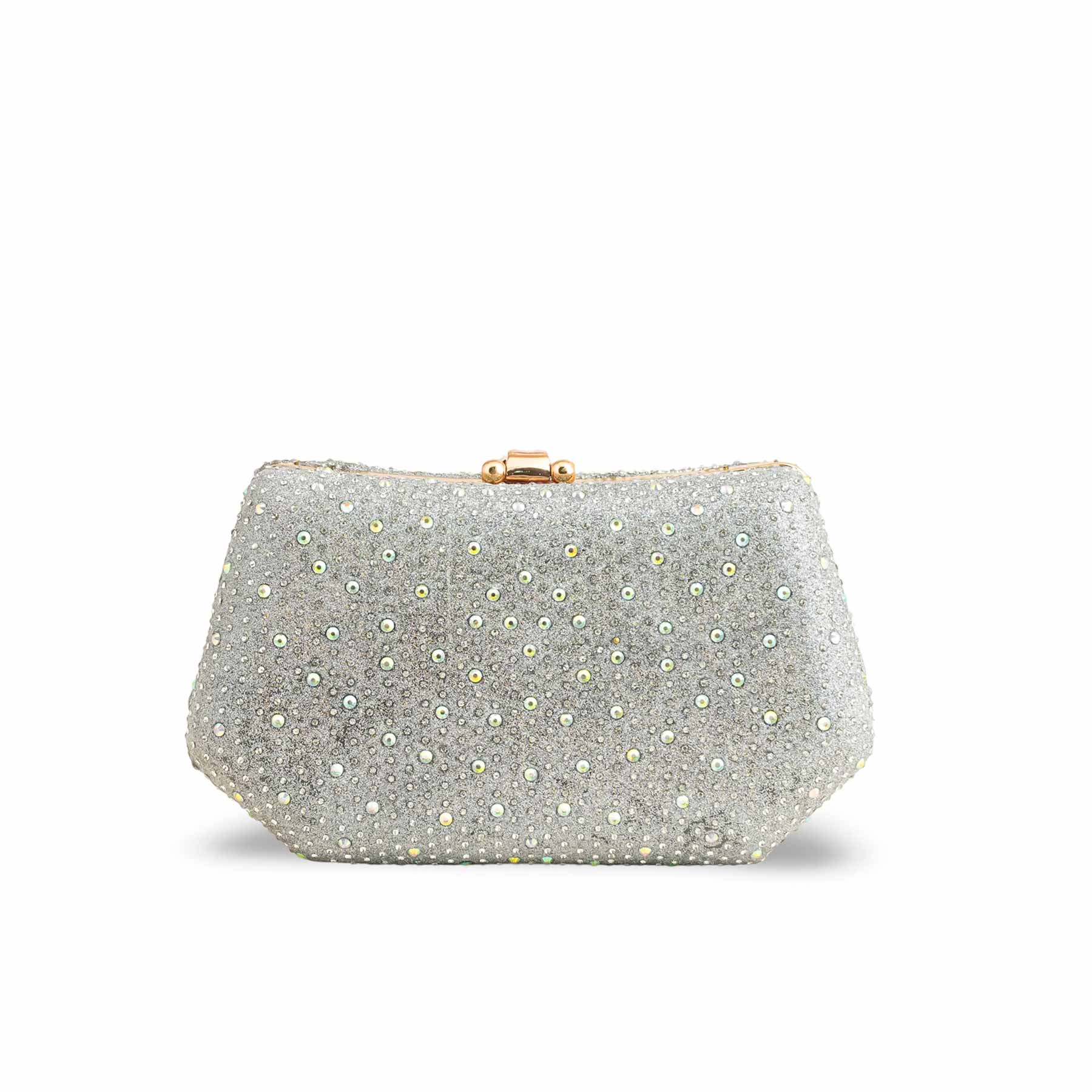 Silver Bridal Clutch P15387 - Image 3
