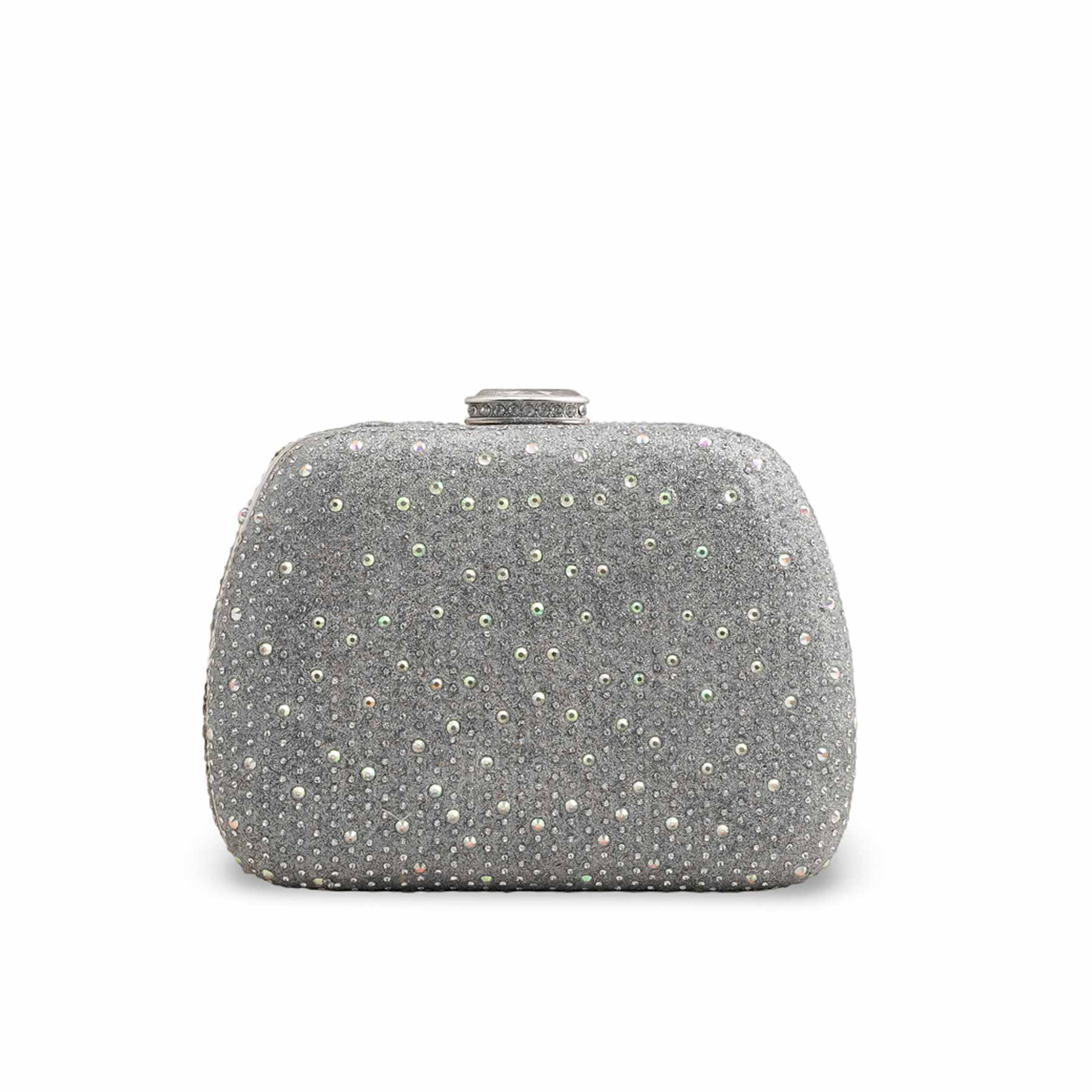 Silver Bridal Clutch P15388 - Image 4