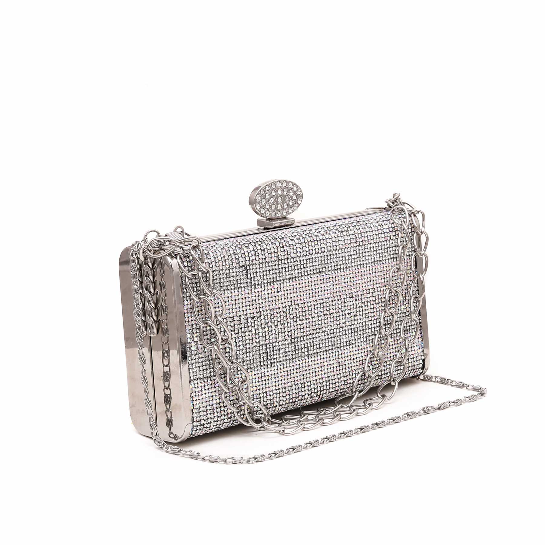 Silver Bridal Clutch P15562 - Image 2