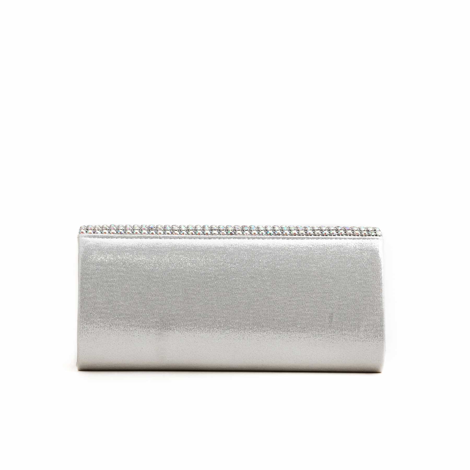 Silver Bridal Clutch P24228 - Image 3