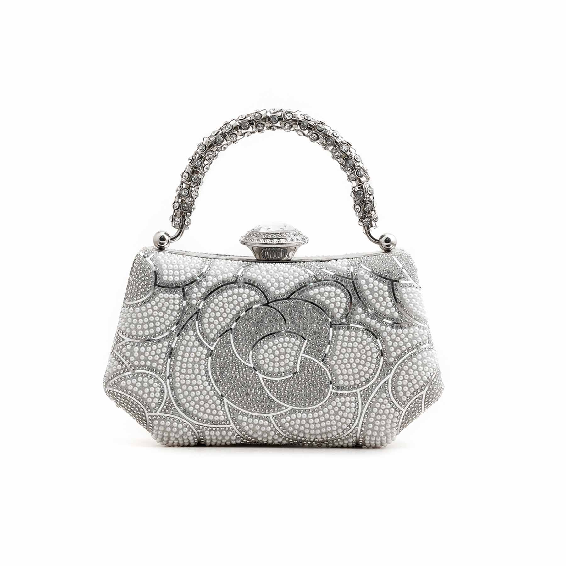 Silver Bridal Clutch P24250 - Image 3