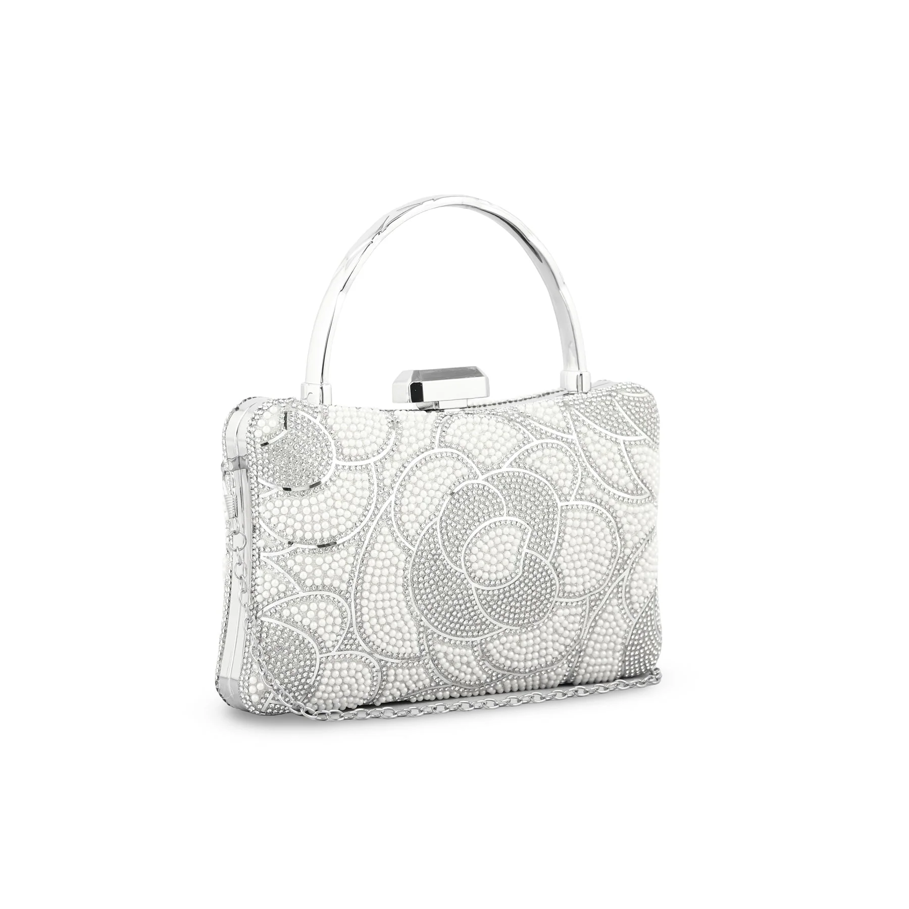 Silver Bridal Clutch p24254 - Image 3