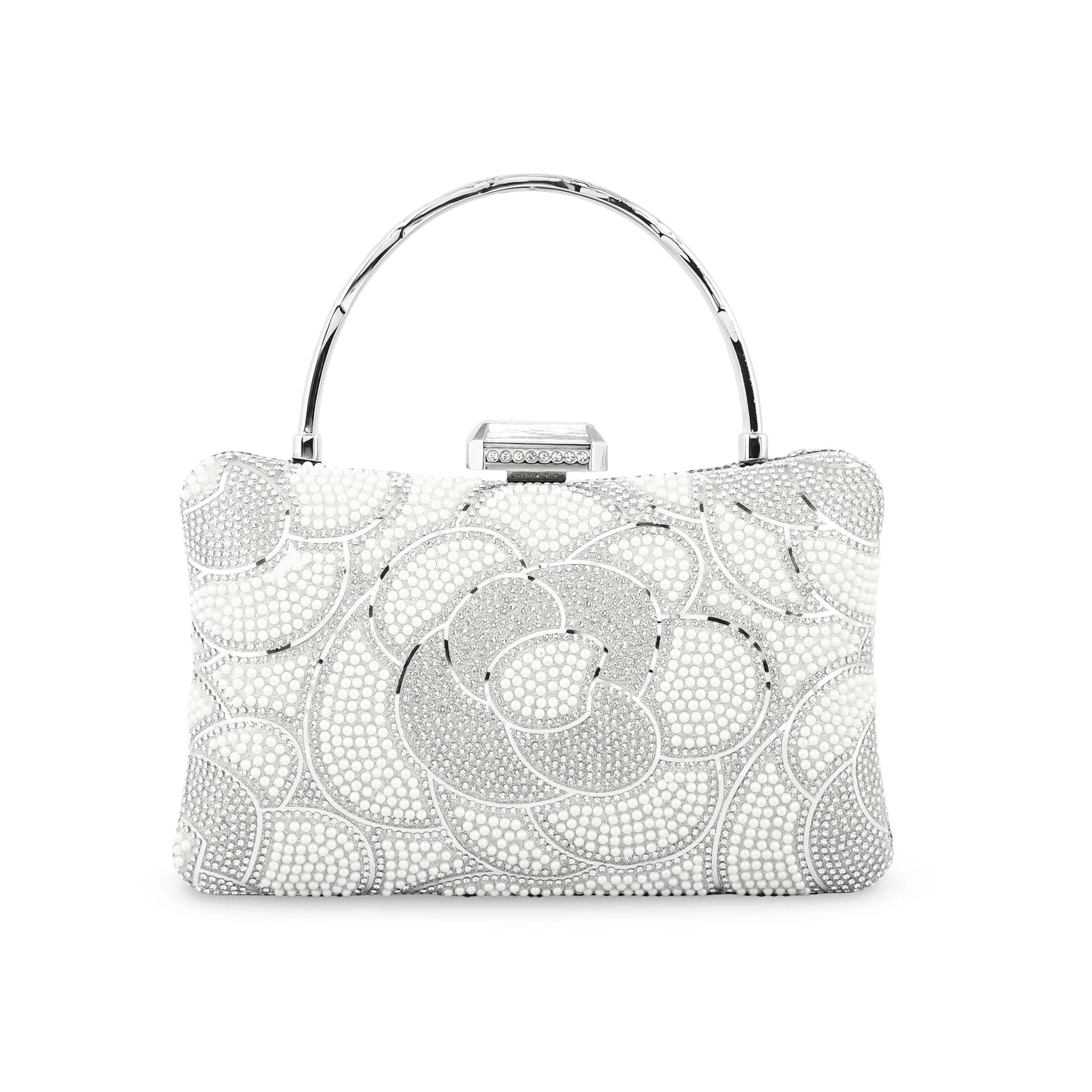 Silver Bridal Clutch p24254 - Image 4