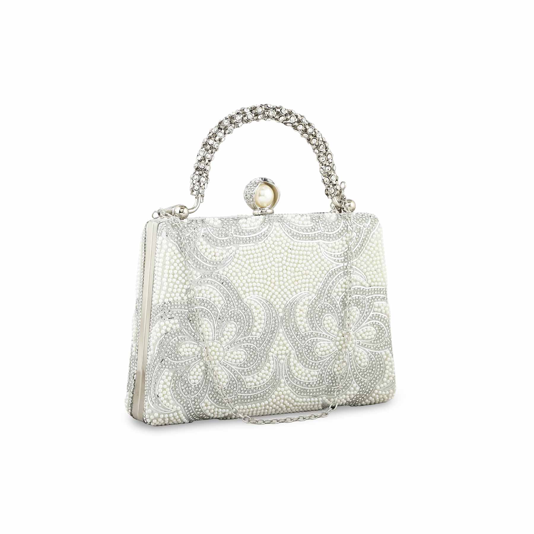 Silver Bridal Clutch p24255 - Image 2