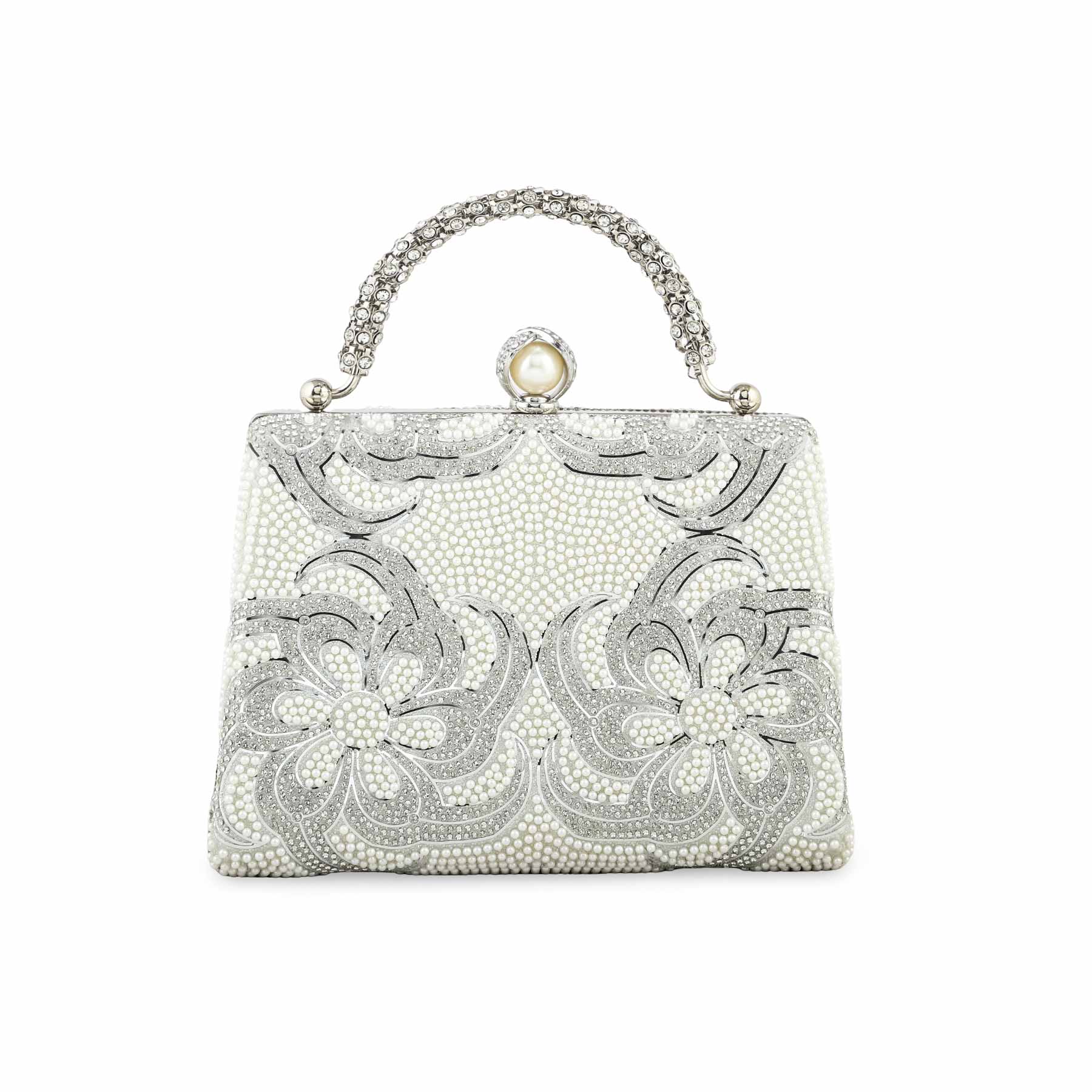 Silver Bridal Clutch p24255 - Image 3