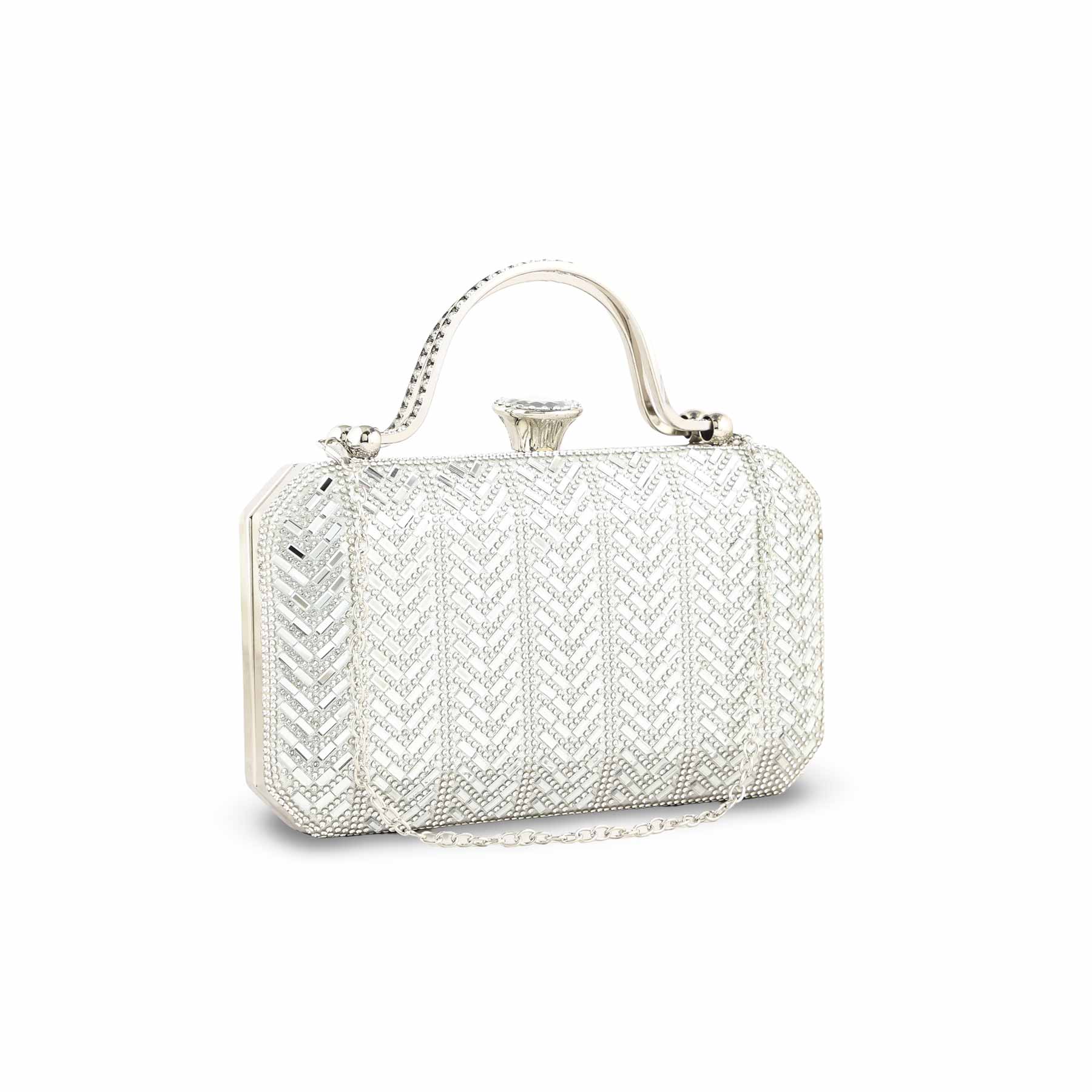 Silver Bridal Clutch p24258 - Image 2