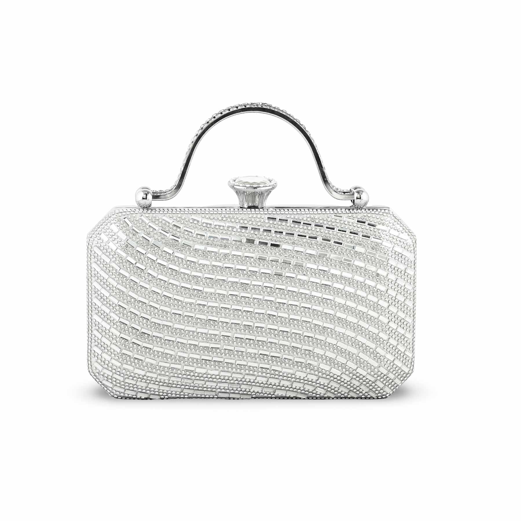 Silver Bridal Clutch p24259 - Image 2