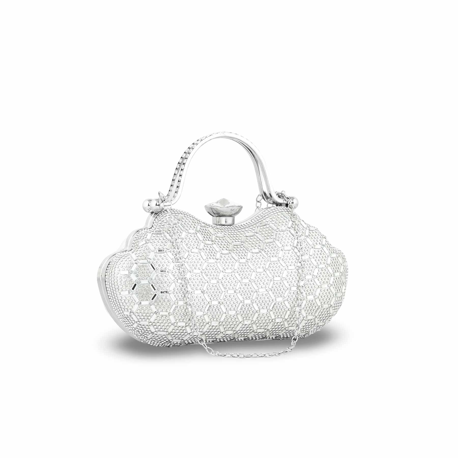 Silver Bridal Clutch p24261 - Image 2