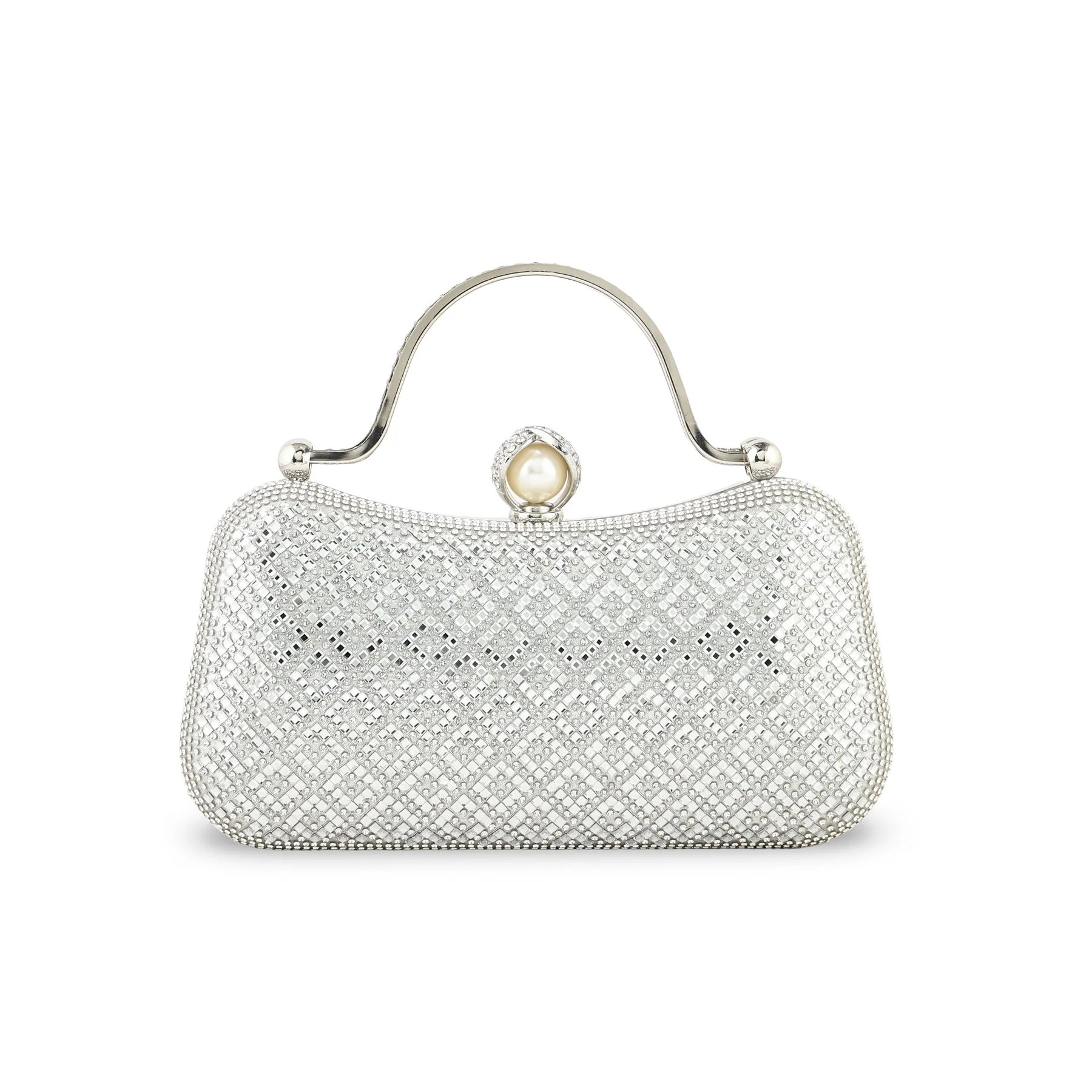 Silver Bridal Clutch p24263 - Image 2