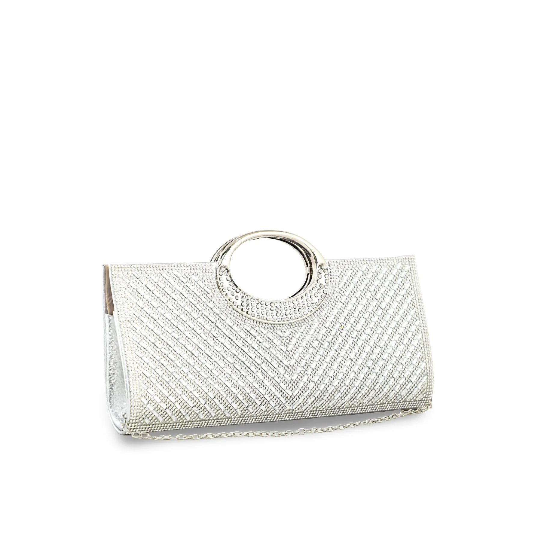 Silver Bridal Clutch p24266 - Image 3
