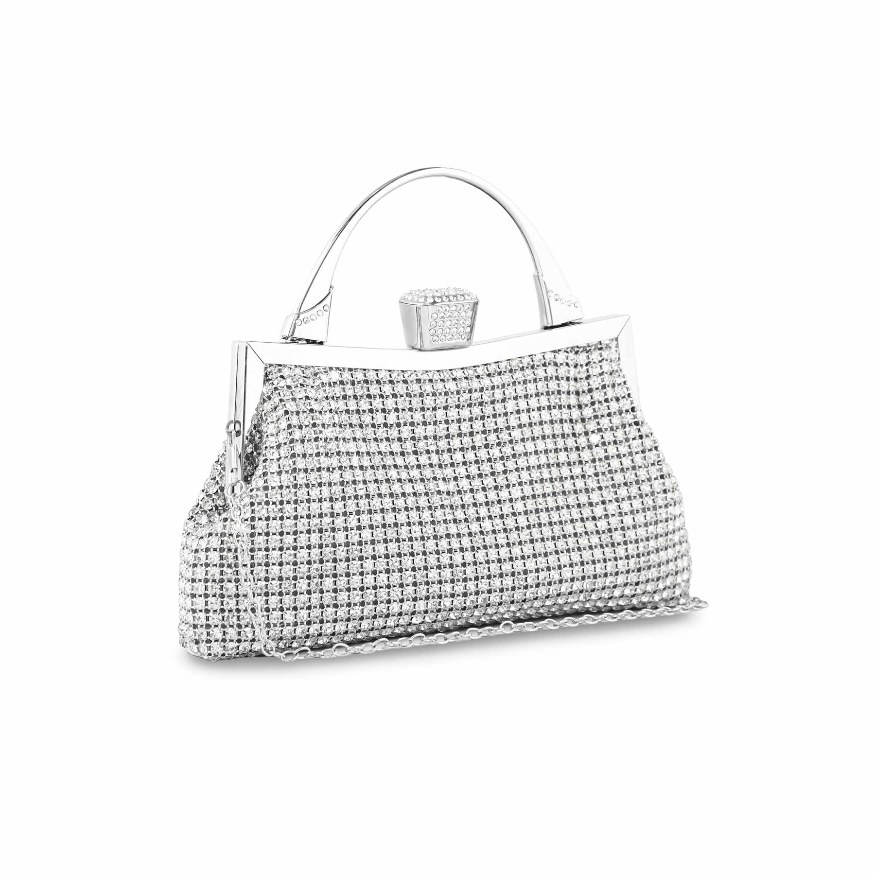 Silver Bridal Clutch p24267 - Image 3
