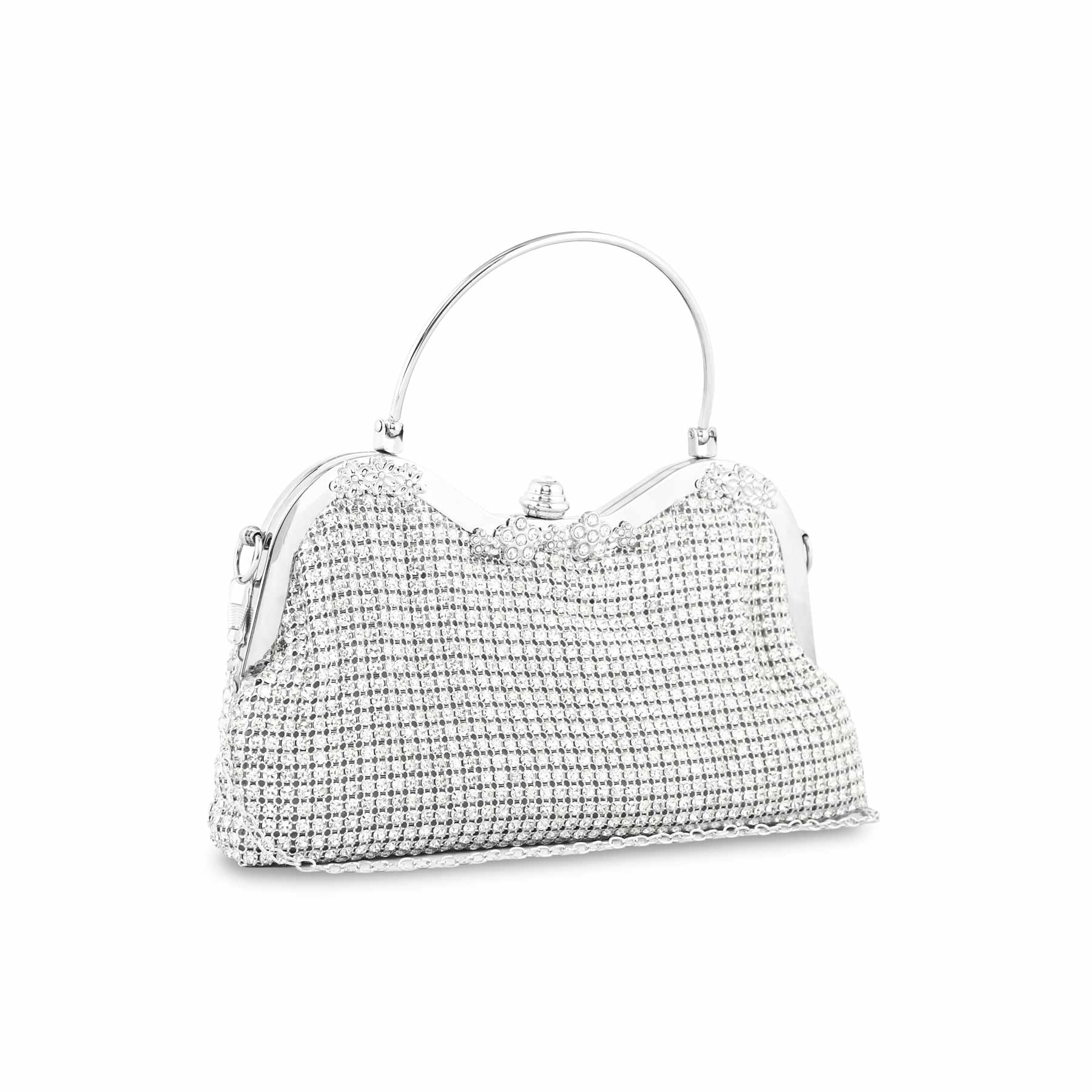 Silver Bridal Clutch P24294 - Image 3