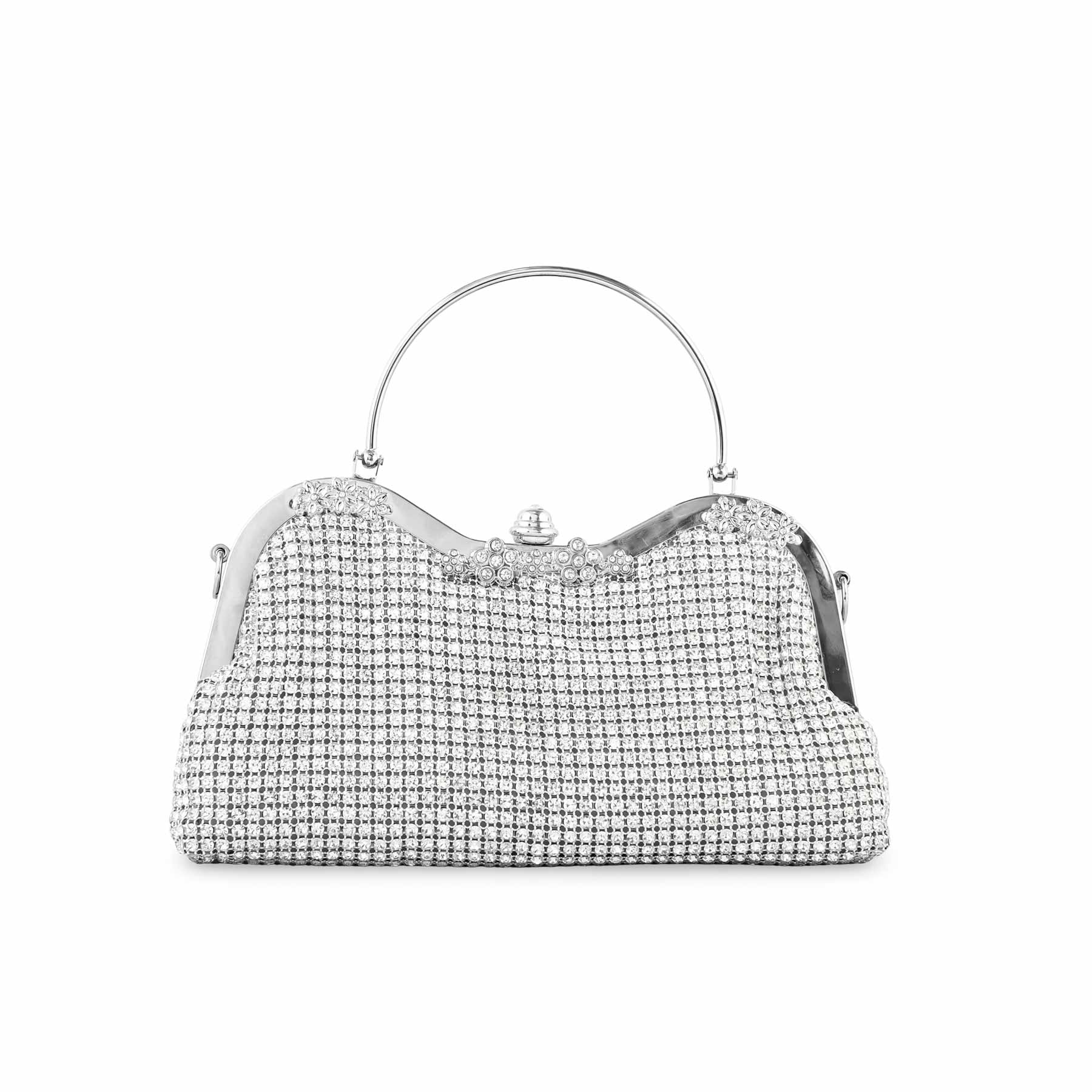 Silver Bridal Clutch P24294 - Image 4