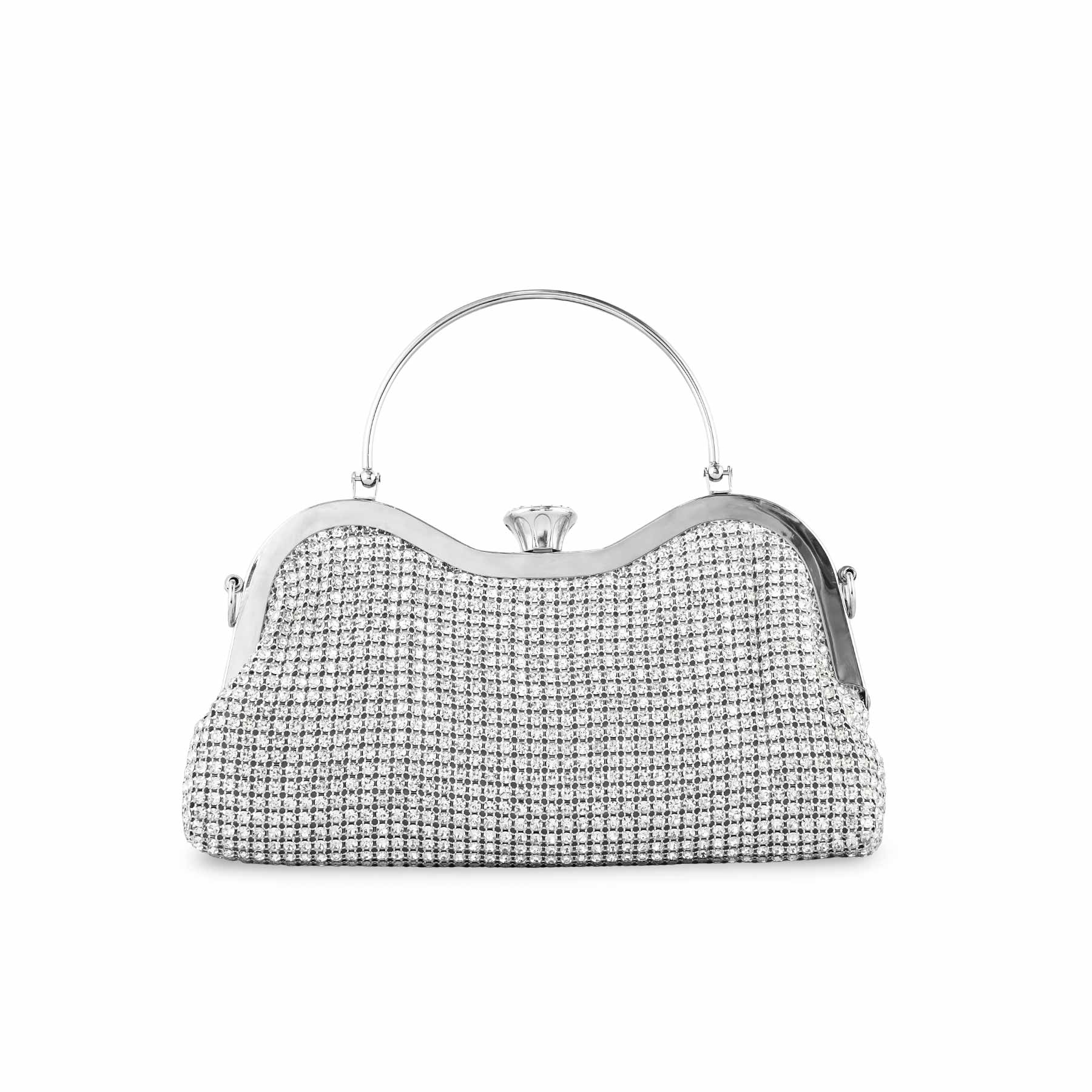 Silver Bridal Clutch P24295 - Image 4