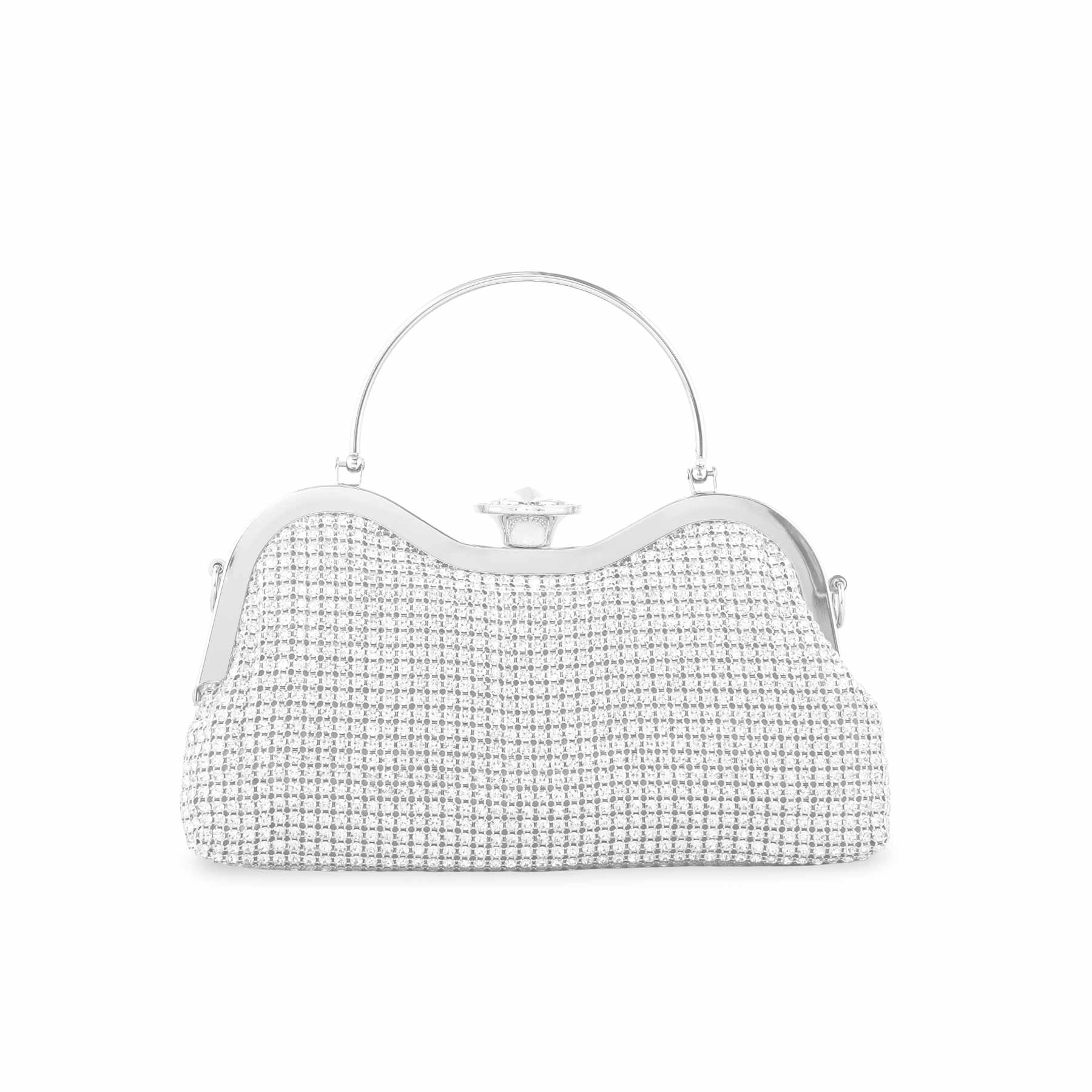 Silver Bridal Clutch P24297 - Image 4