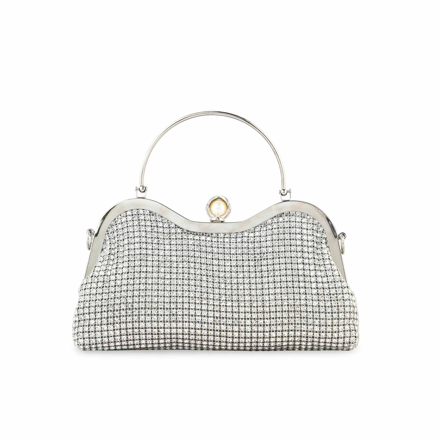 Silver Bridal Clutch P24298 - Image 2