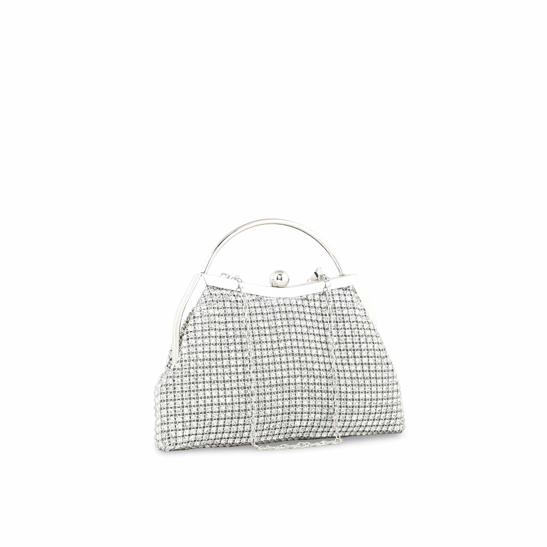 Silver Bridal Clutch P24313 - Image 3