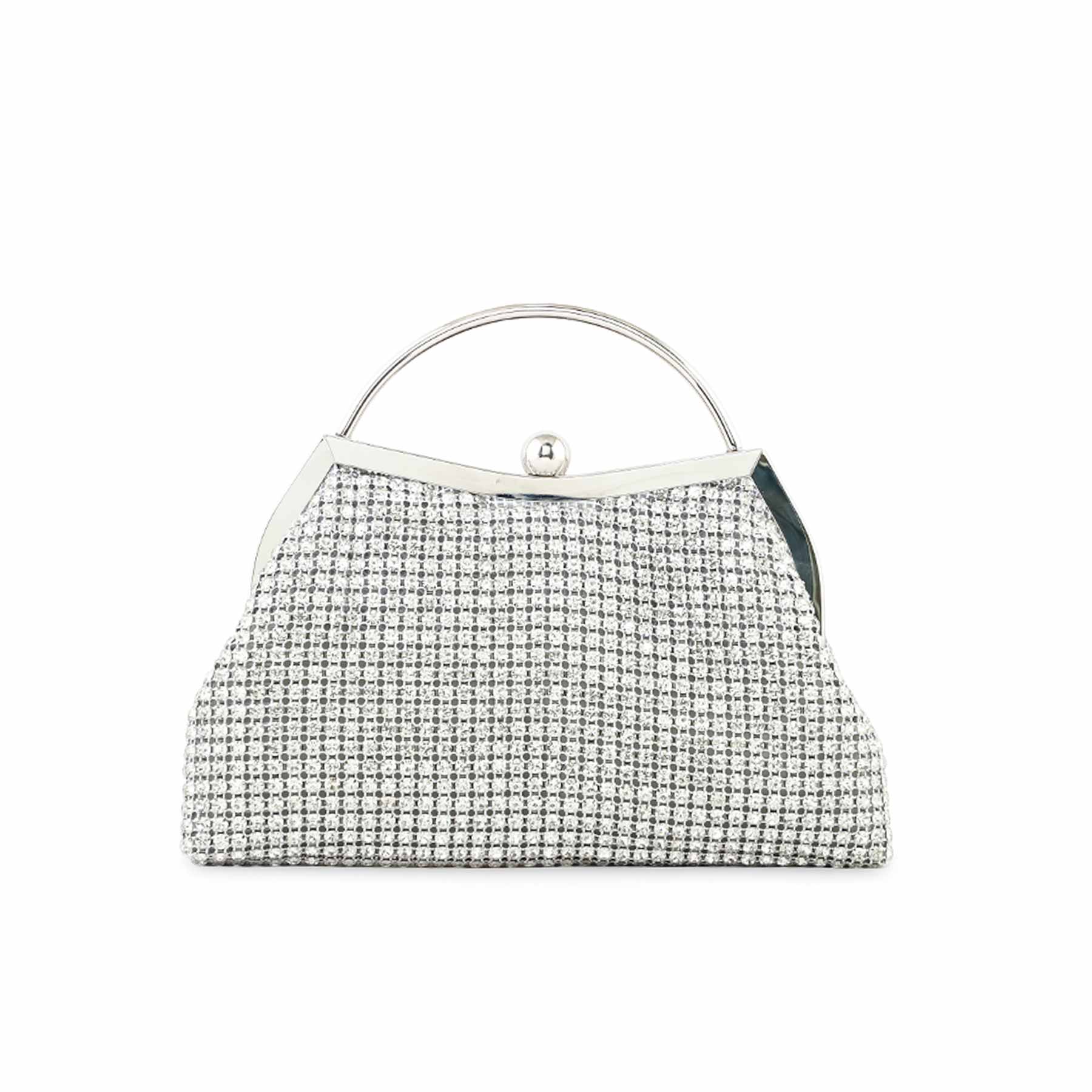Silver Bridal Clutch P24313 - Image 4