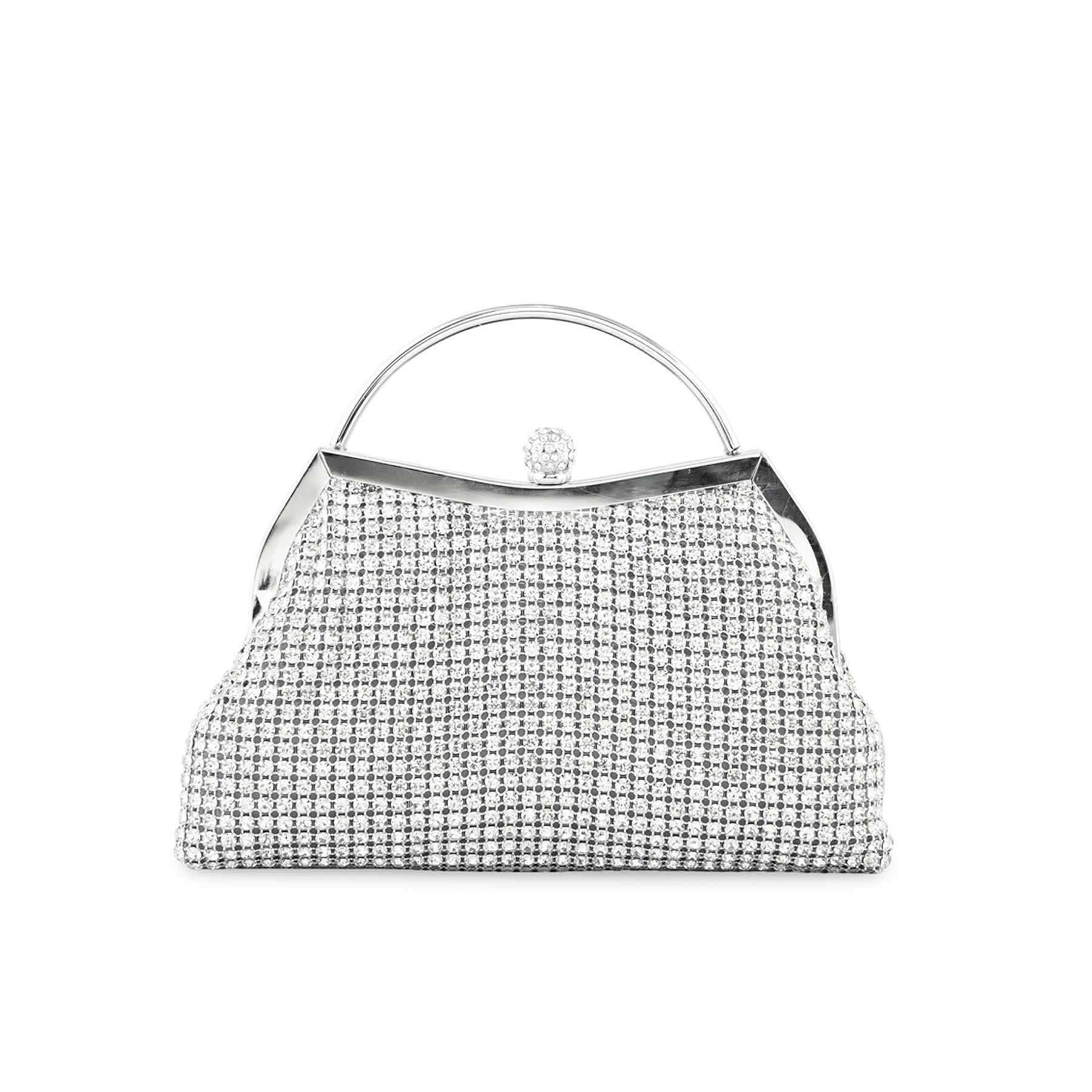 Silver Bridal Clutch P24315 - Image 4