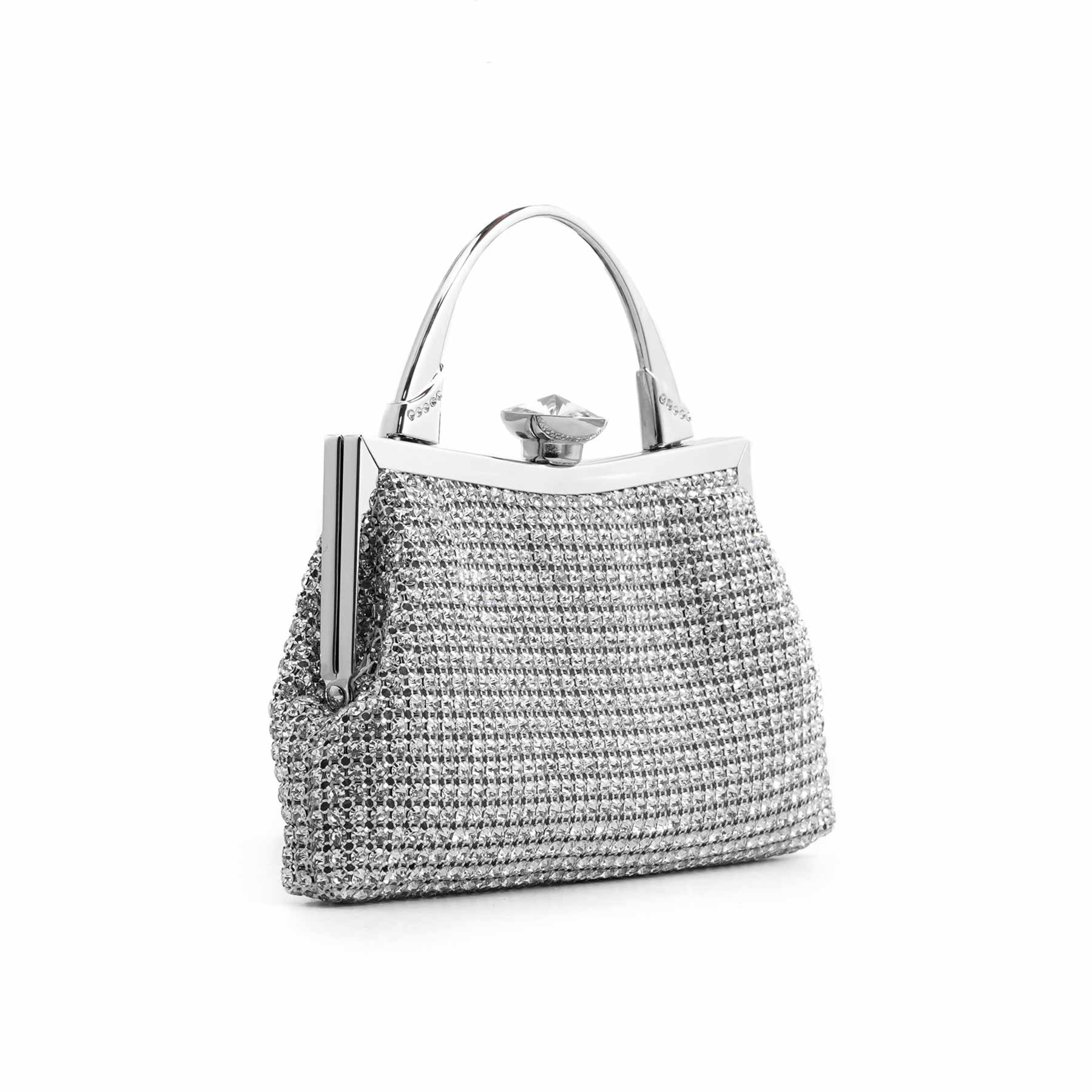 Silver Bridal Clutch P24321 - Image 3