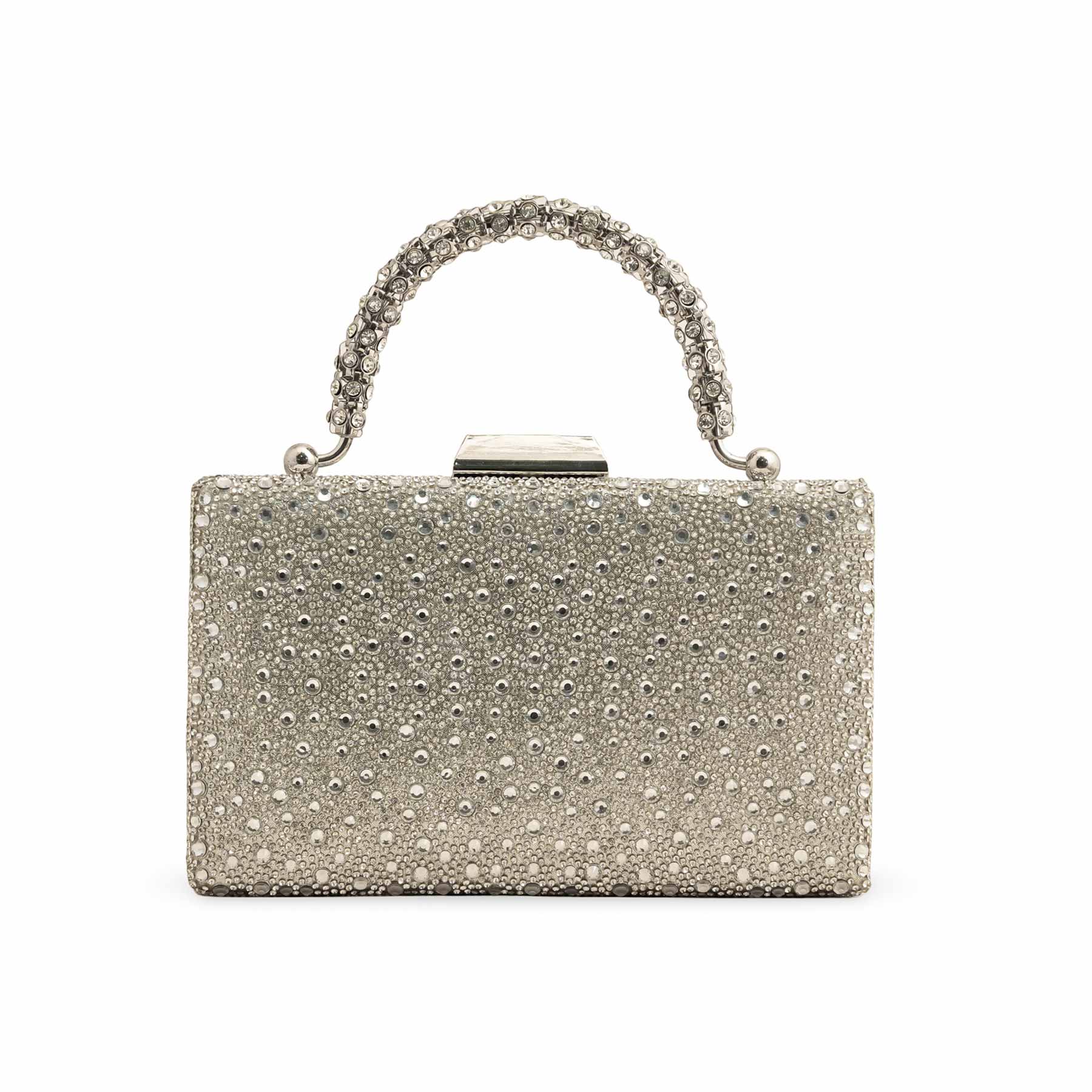 Silver Bridal Clutch P24342 - Image 2